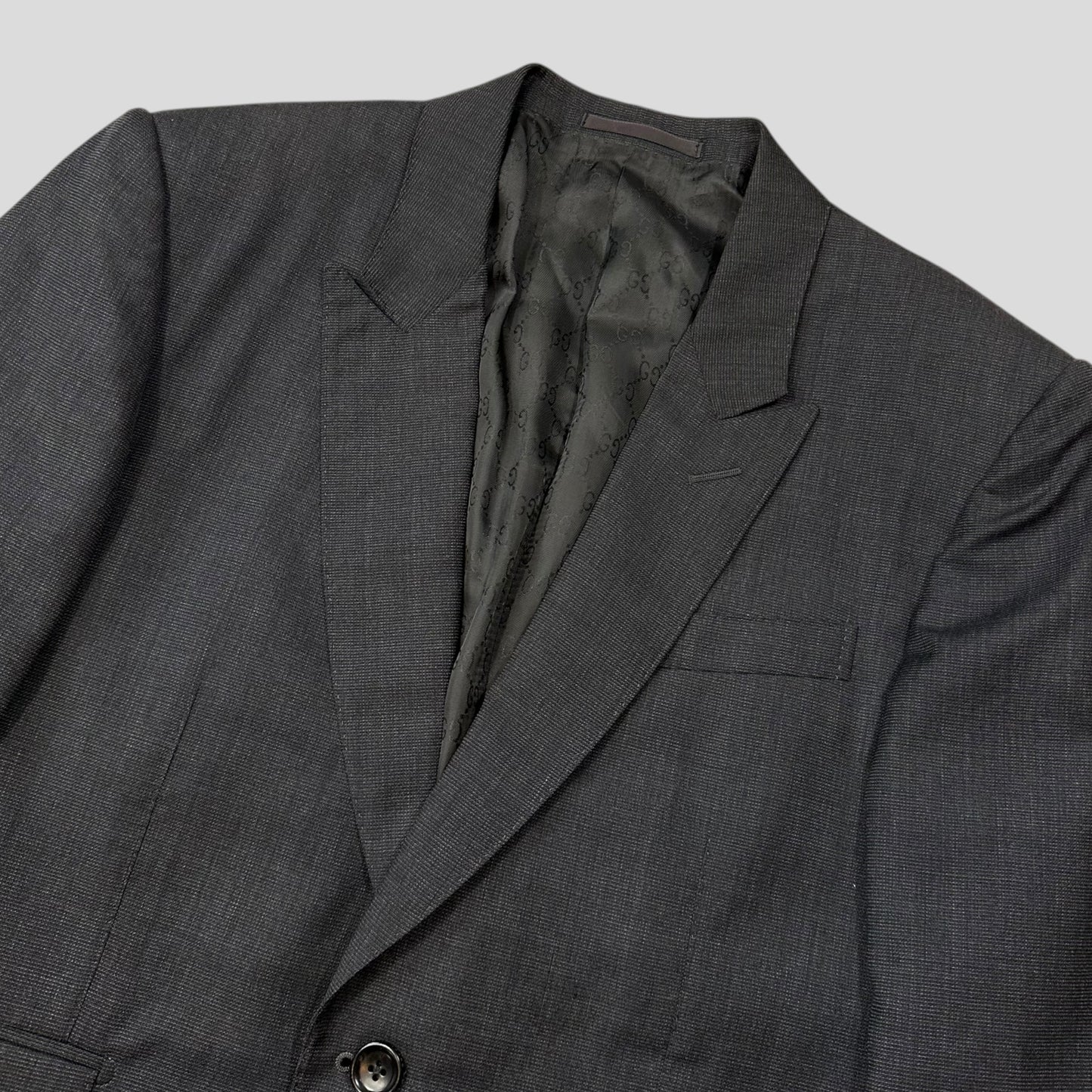 Gucci 00’s Textured Wool Suit Blazer + Trousers - IT46 (S/M)