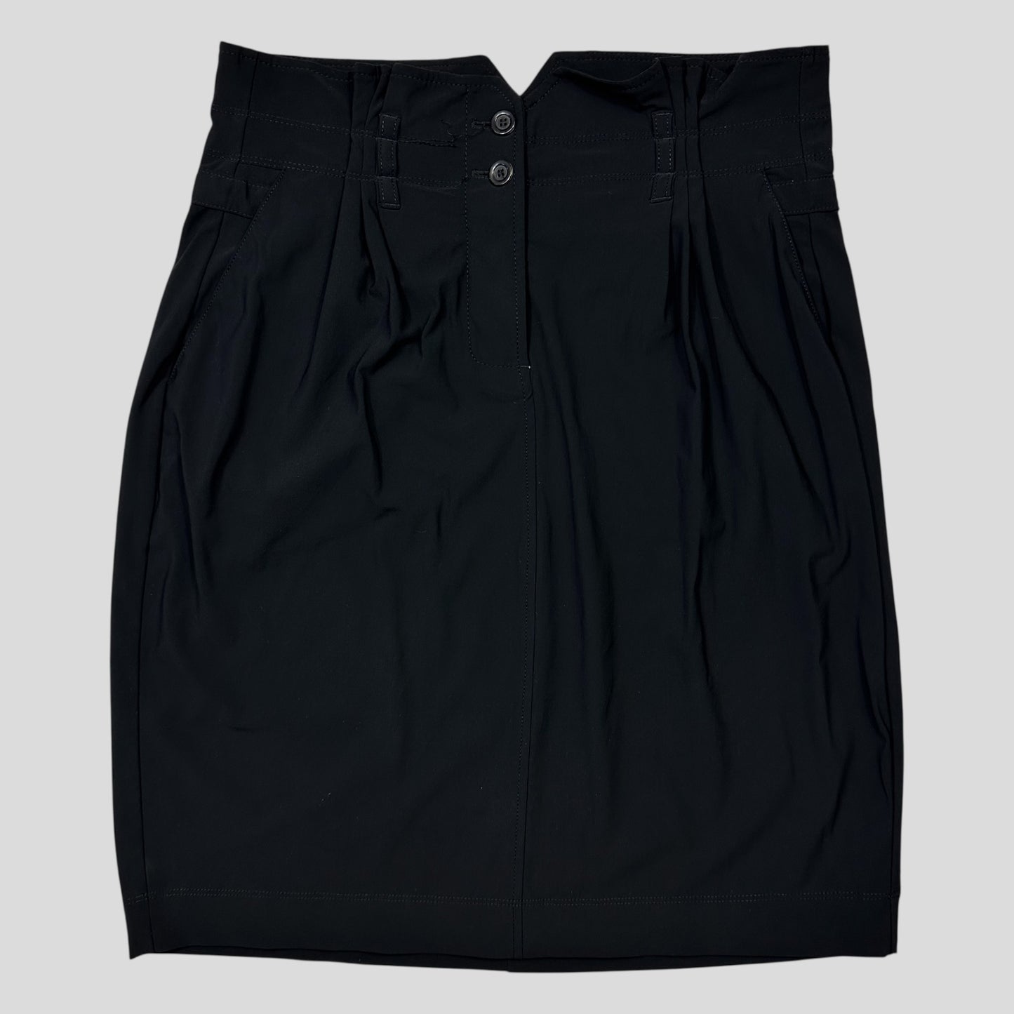 M+FG 00’s Rayon Silk Belted Skirt with Pleats - IT42 UK8-10