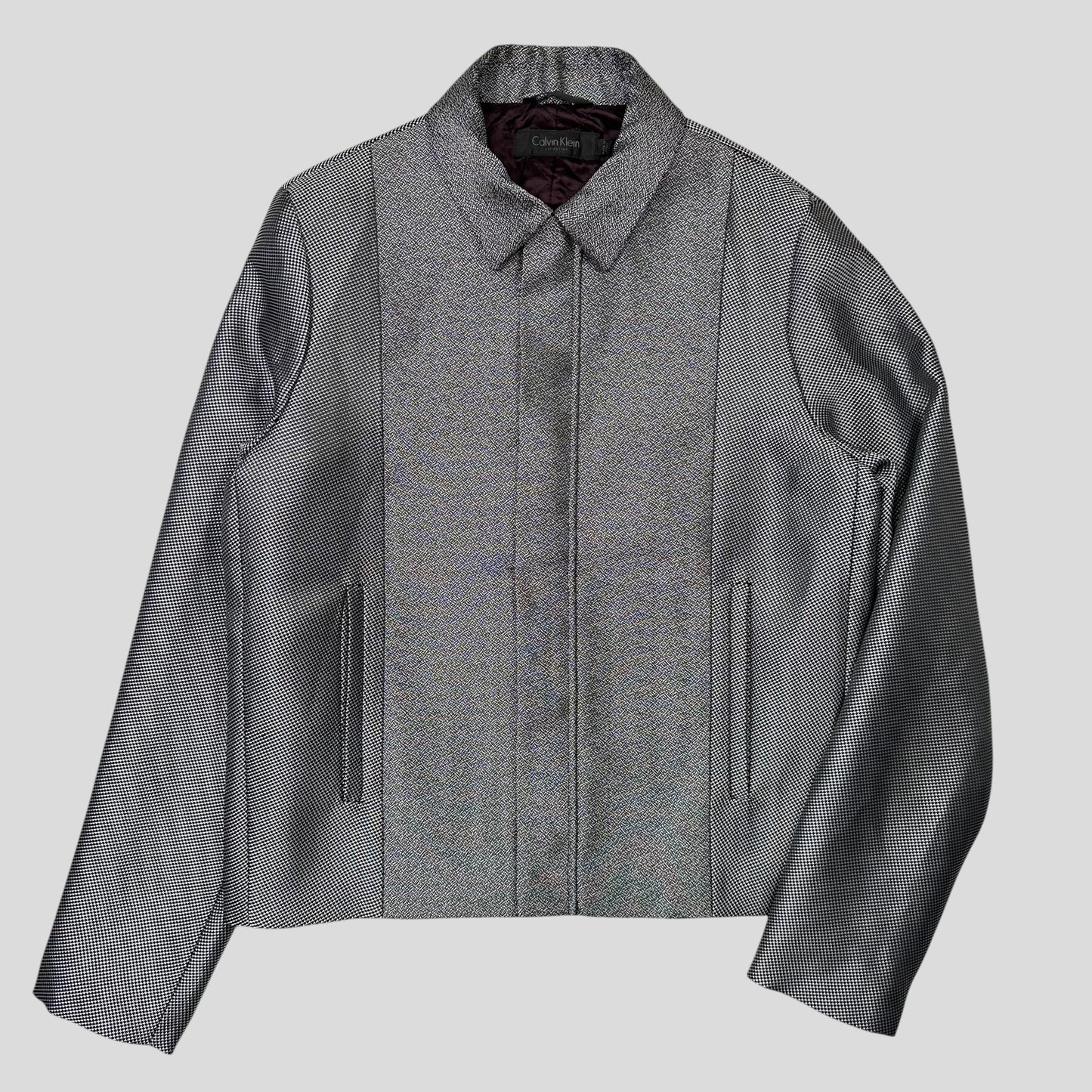 Calvin Klein Collection 2013 Runway Static Panelled Blouson Jacket - M
