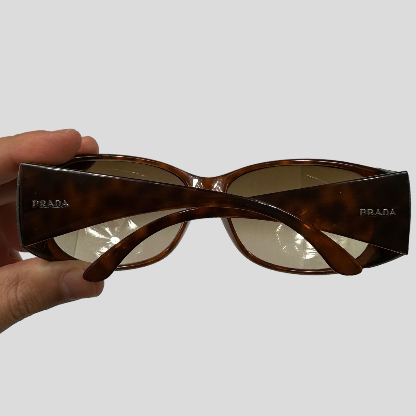 Prada Milano Tortoiseshell Wraparound Sunglasses
