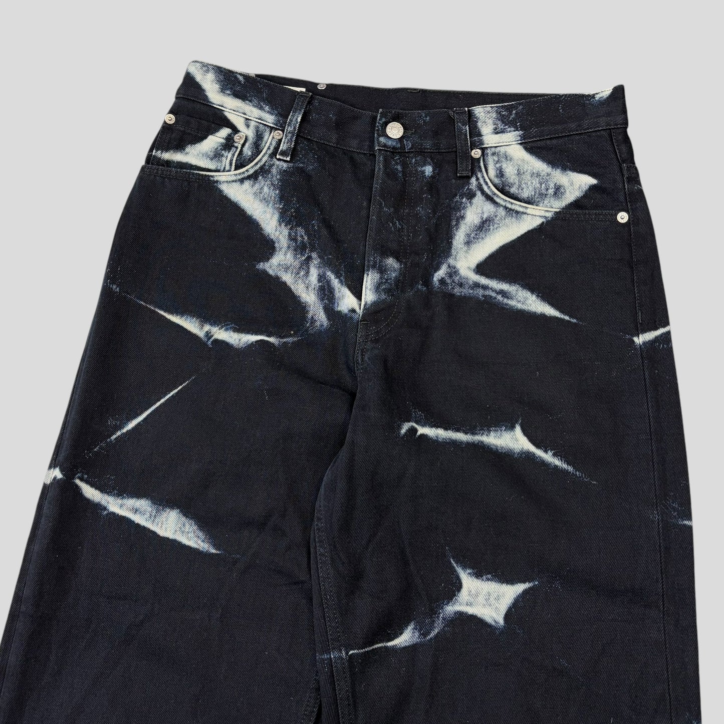 Dries Van Noten SS23 Pine Bleached Sublimation Baggy Jeans - 32-34