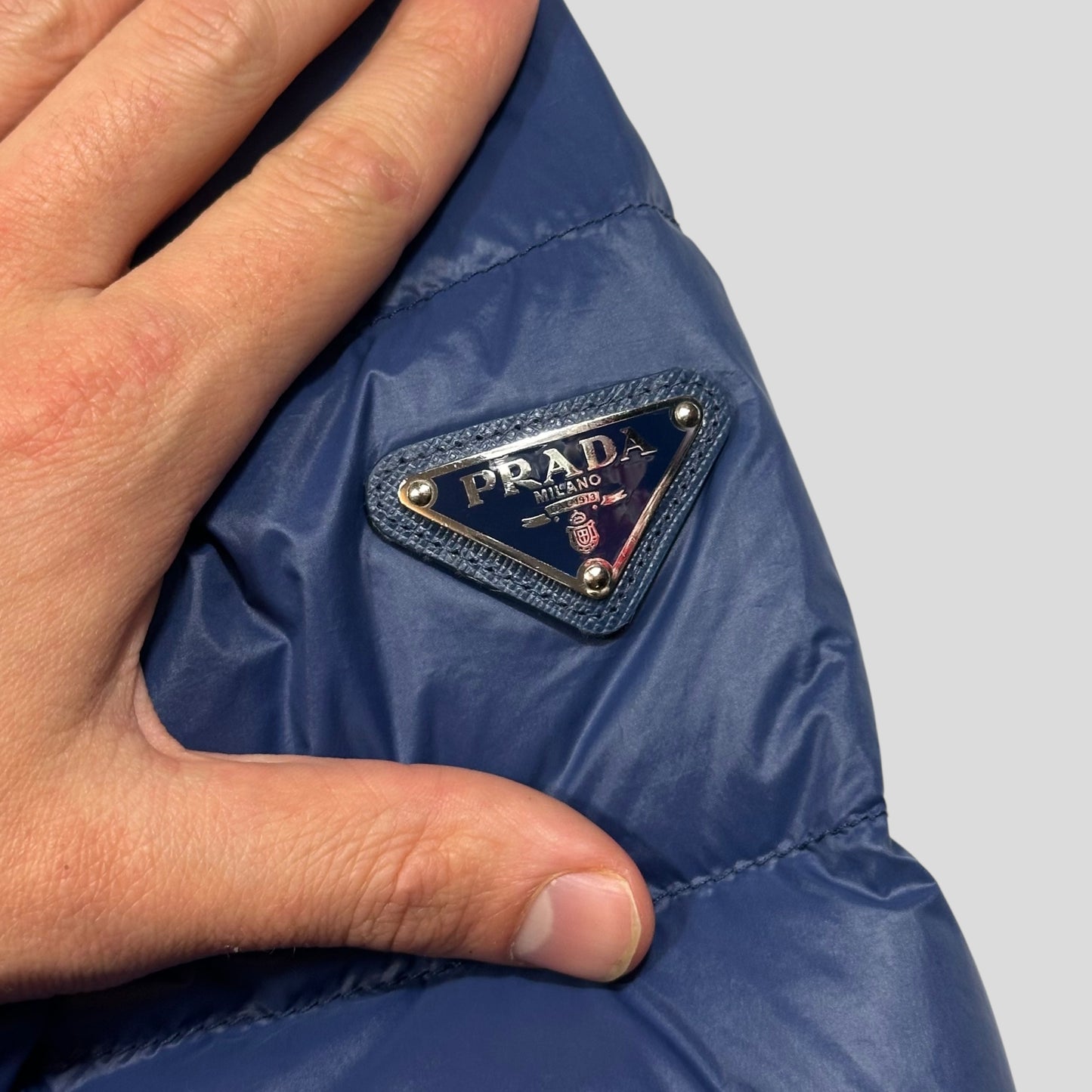 Prada 2017 Plaque Logo Nylon Goose Down Puffer Jacket - IT58 (L/XL)