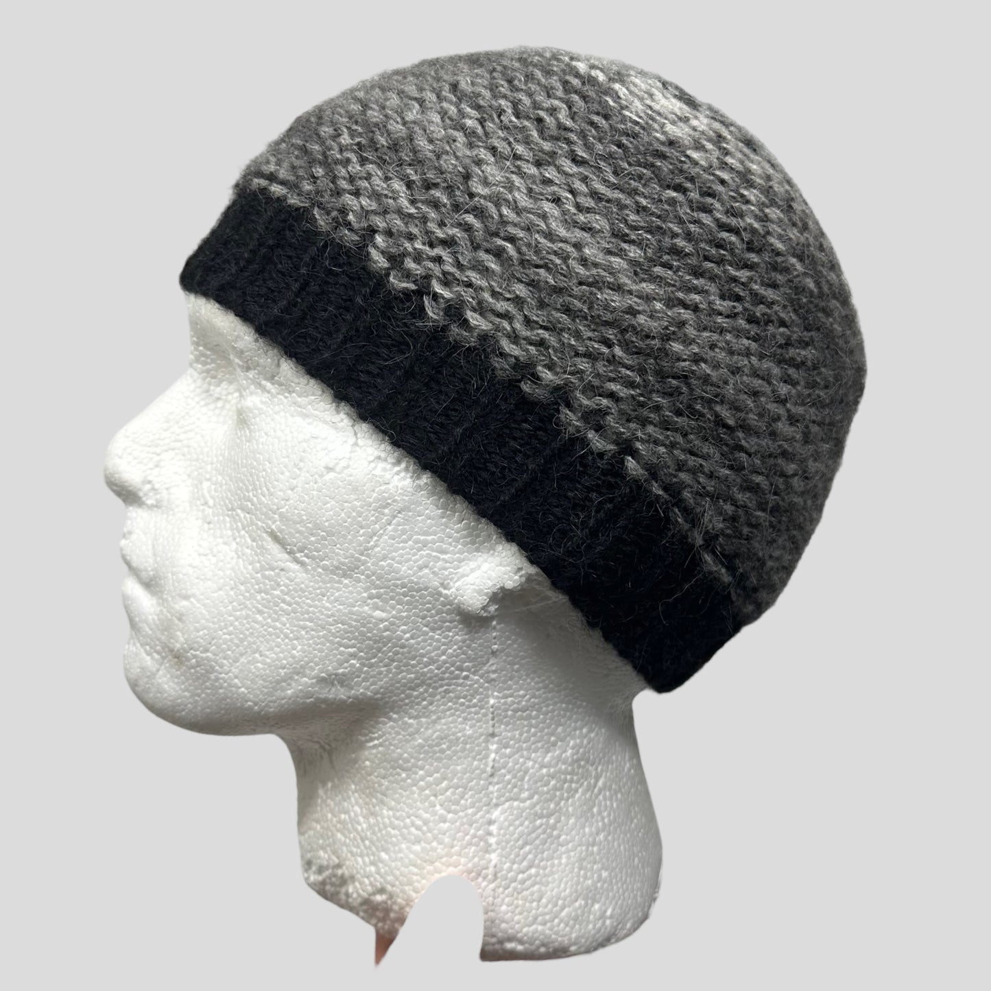 Prada Sport 2007 Alpaca Wool Carbon Logo Beanie - OS