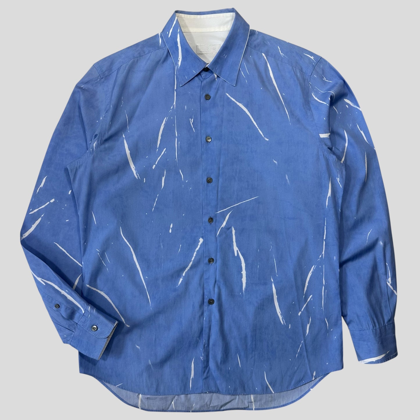 Prada Milano 00’s Sublimation Sky Blue Acid Print Shirt - L