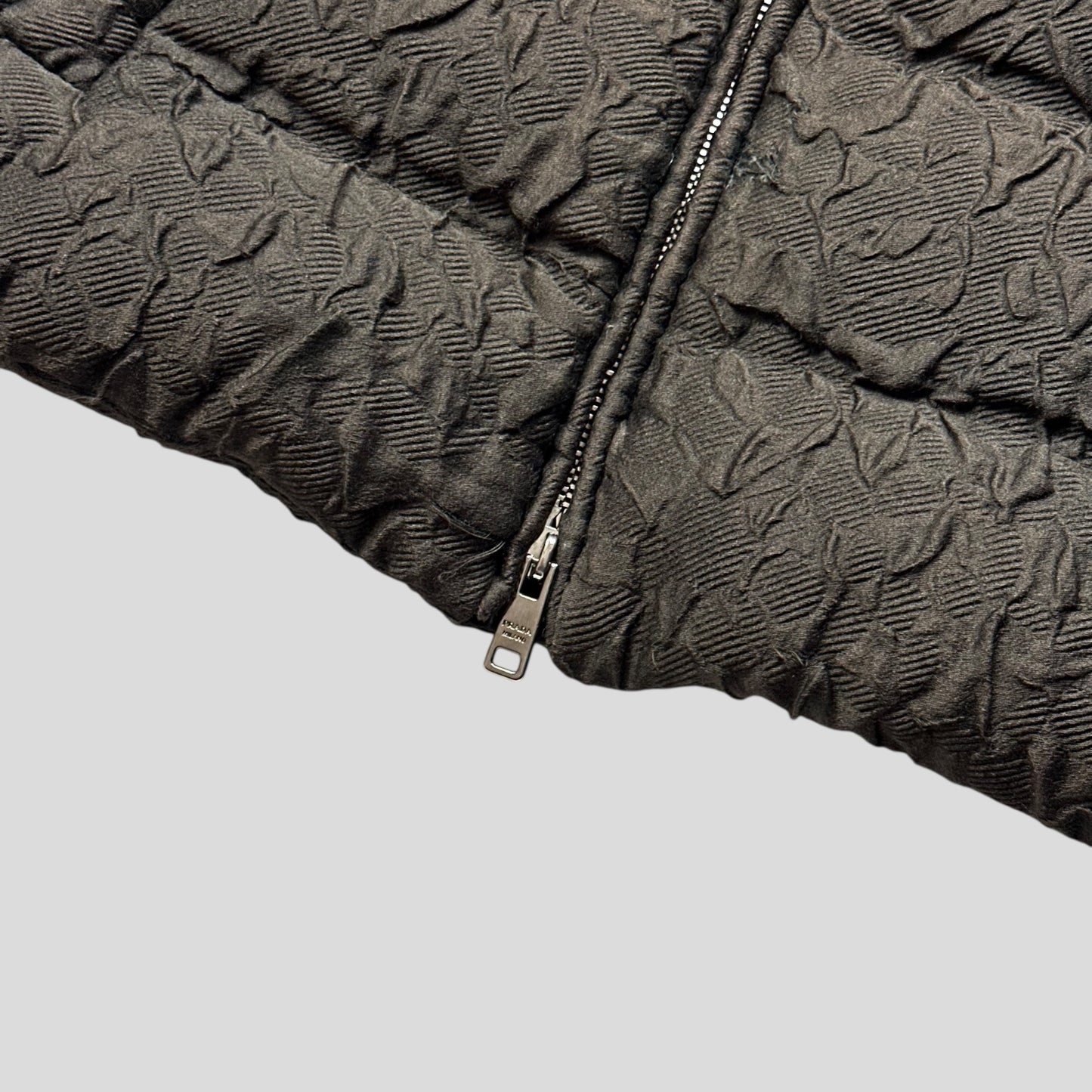 Prada 2014 Extreme Fur Hooded Silk & Wool Textured Puffer Jacket - IT44 (S)