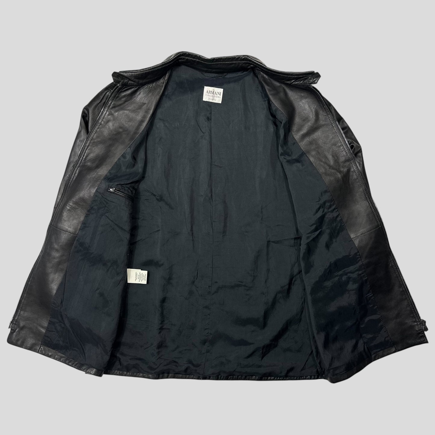 Armani Collezioni 90’s Nappa Leather Lined Chore Jacket - M/L