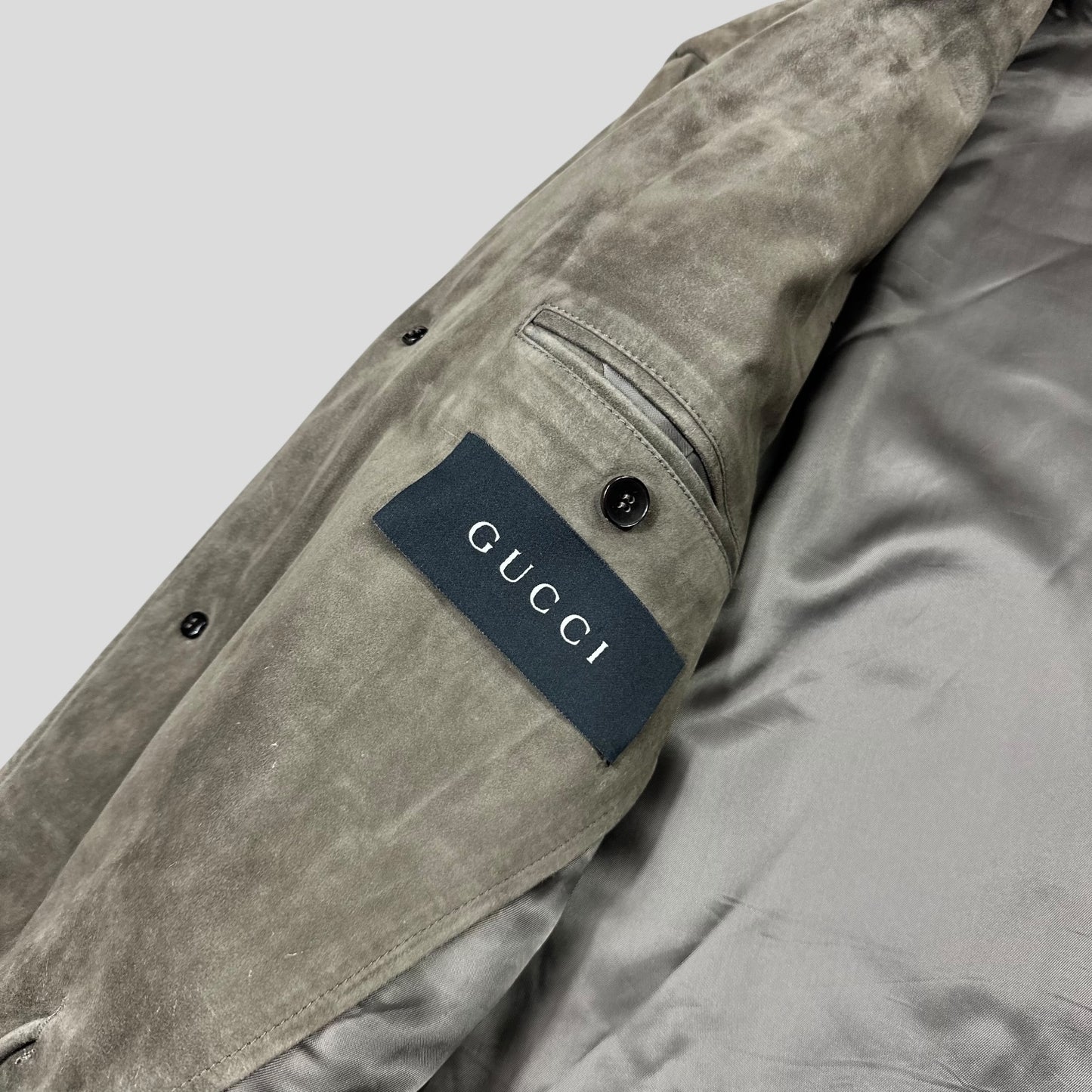 Gucci by Tom Ford FW03 Suede Leather Western Military Jacket - IT54 (L)