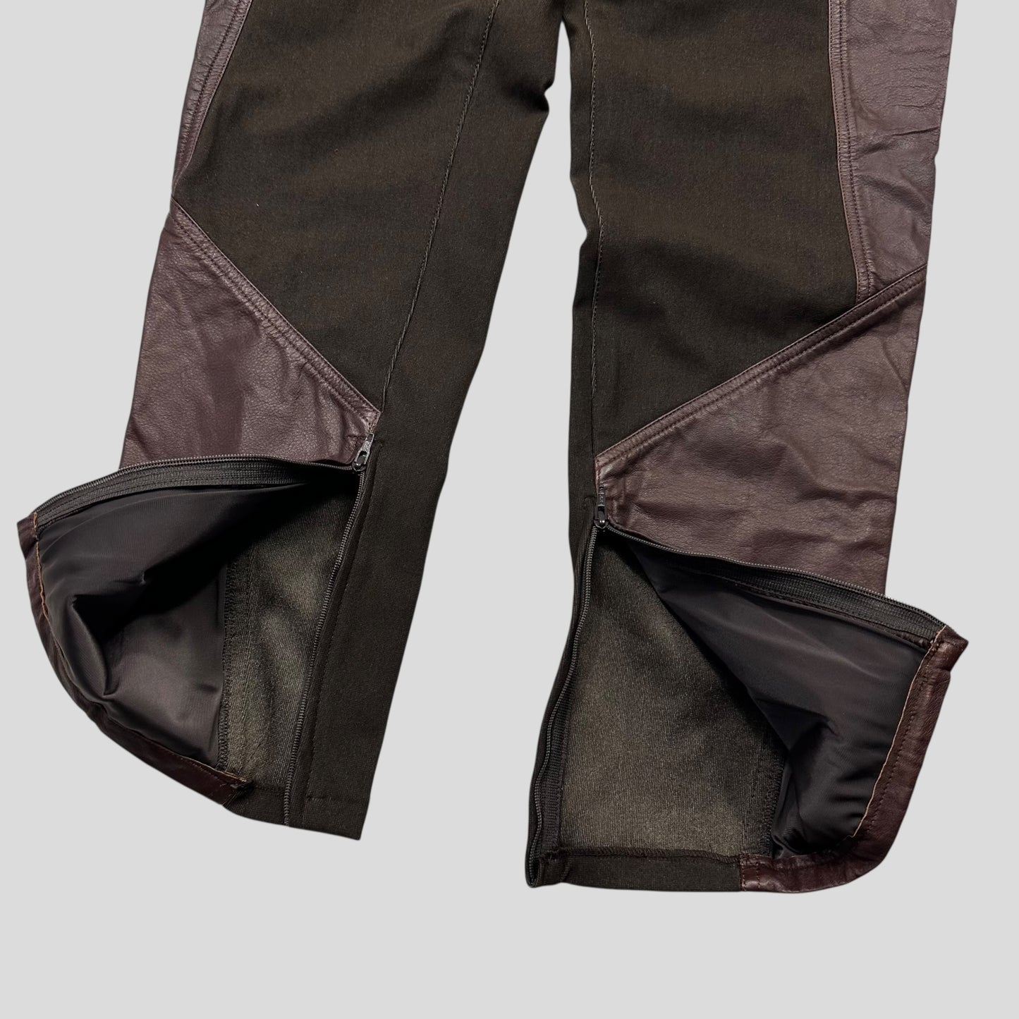 Issey Miyake 2003 Leather Moto Trousers - 3 (S)