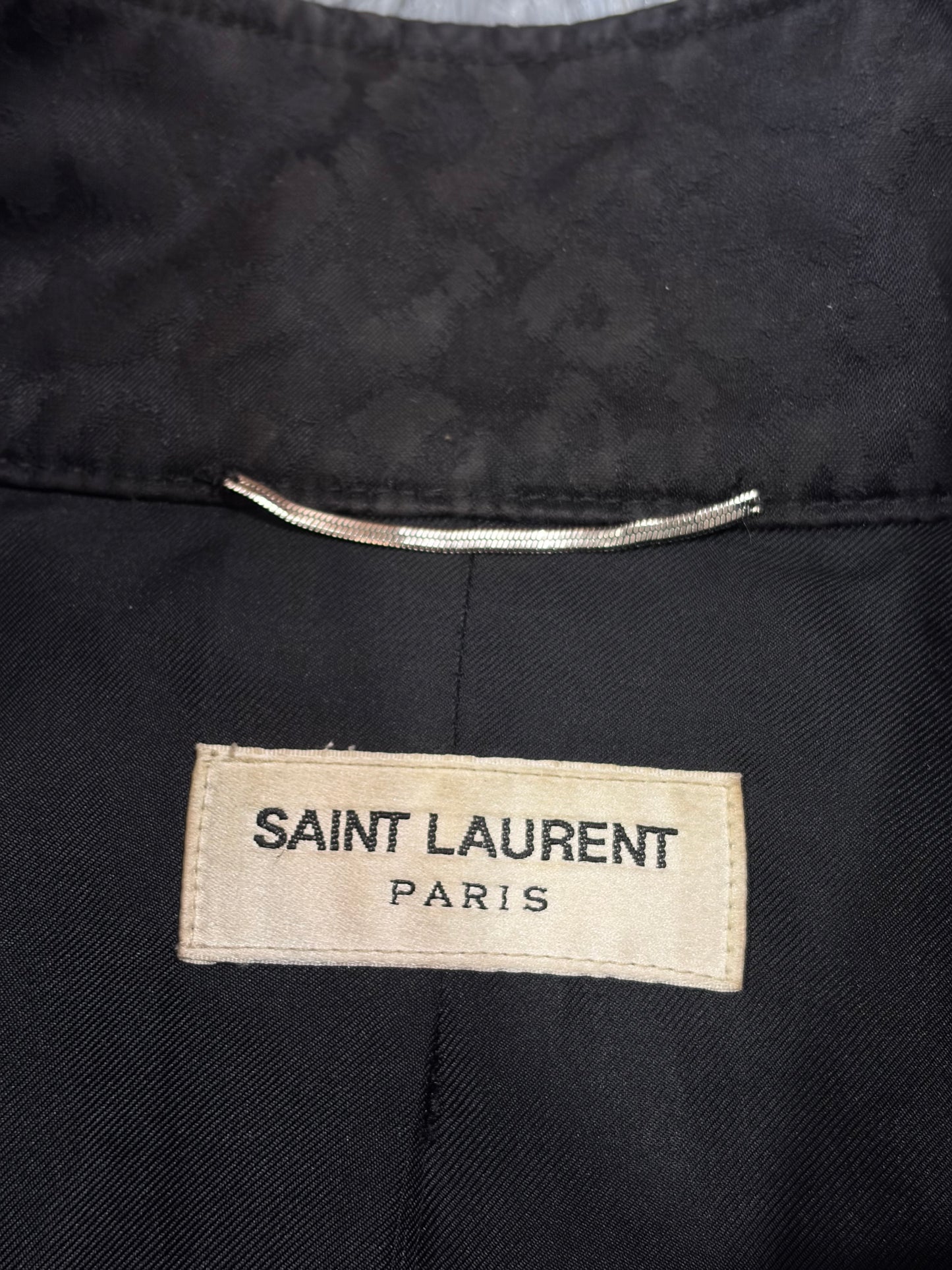 Saint Laurent SS14 Hedi Slimane Black Leopard Bomber Jacket - IT48