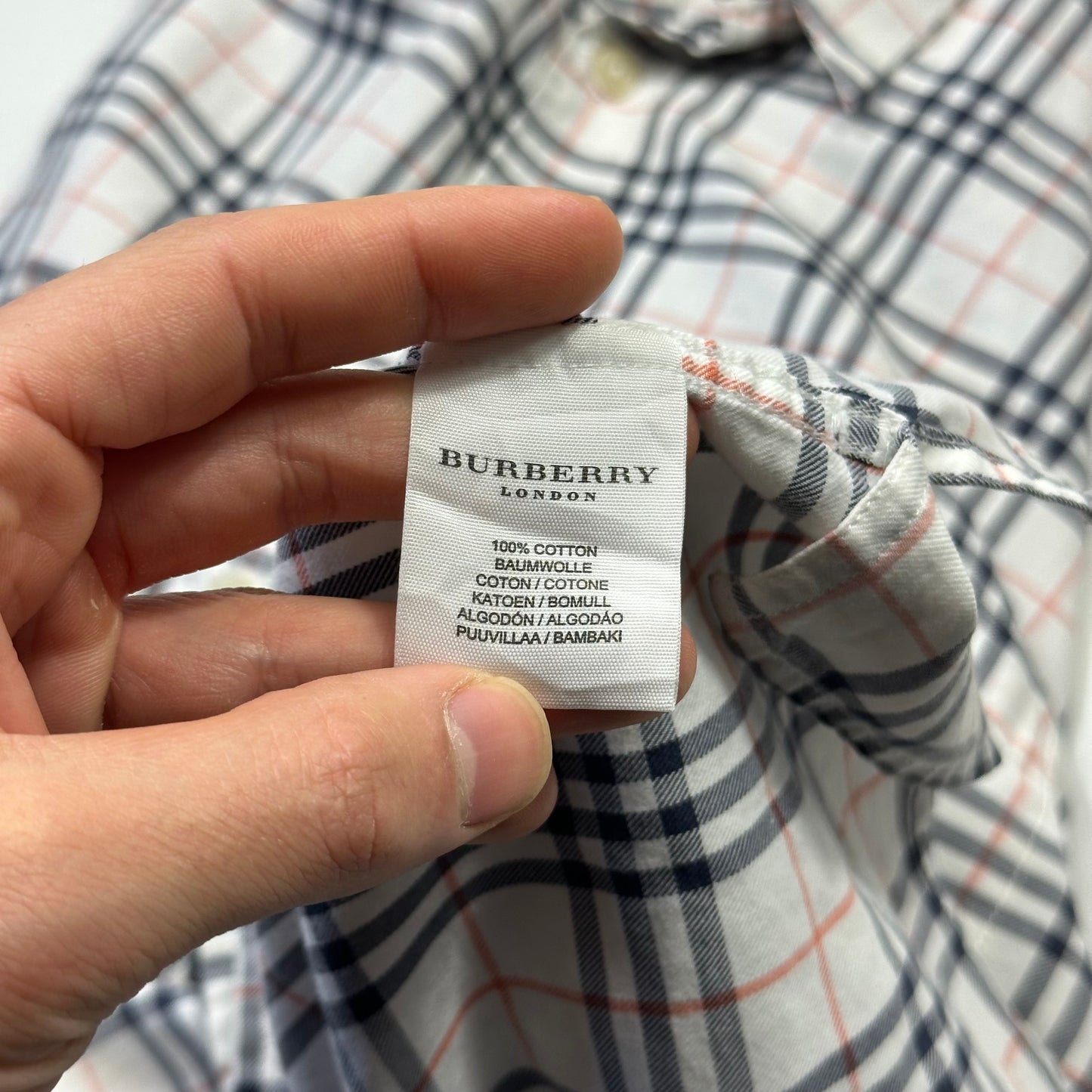 Burberry Made in UK Grey Nova Check Shirt - S