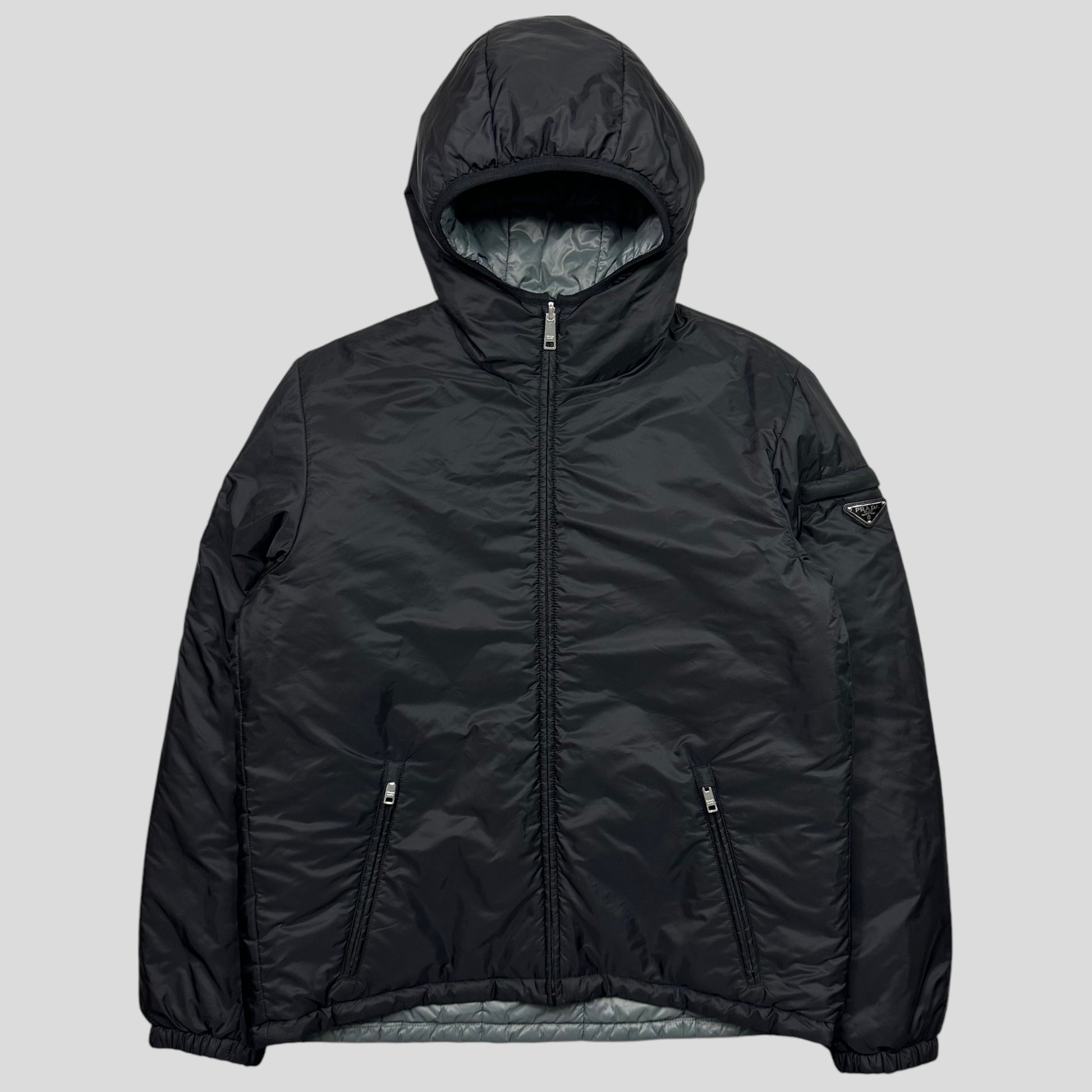 Prada Milano 2016 Reversible Nylon Puffer Windbreaker IT52 (L/XL)