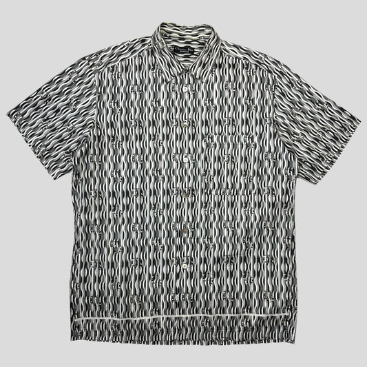 Christian Dior Monsieur 90’s Optical Illusion Spellout Logo Shirt - L/XL