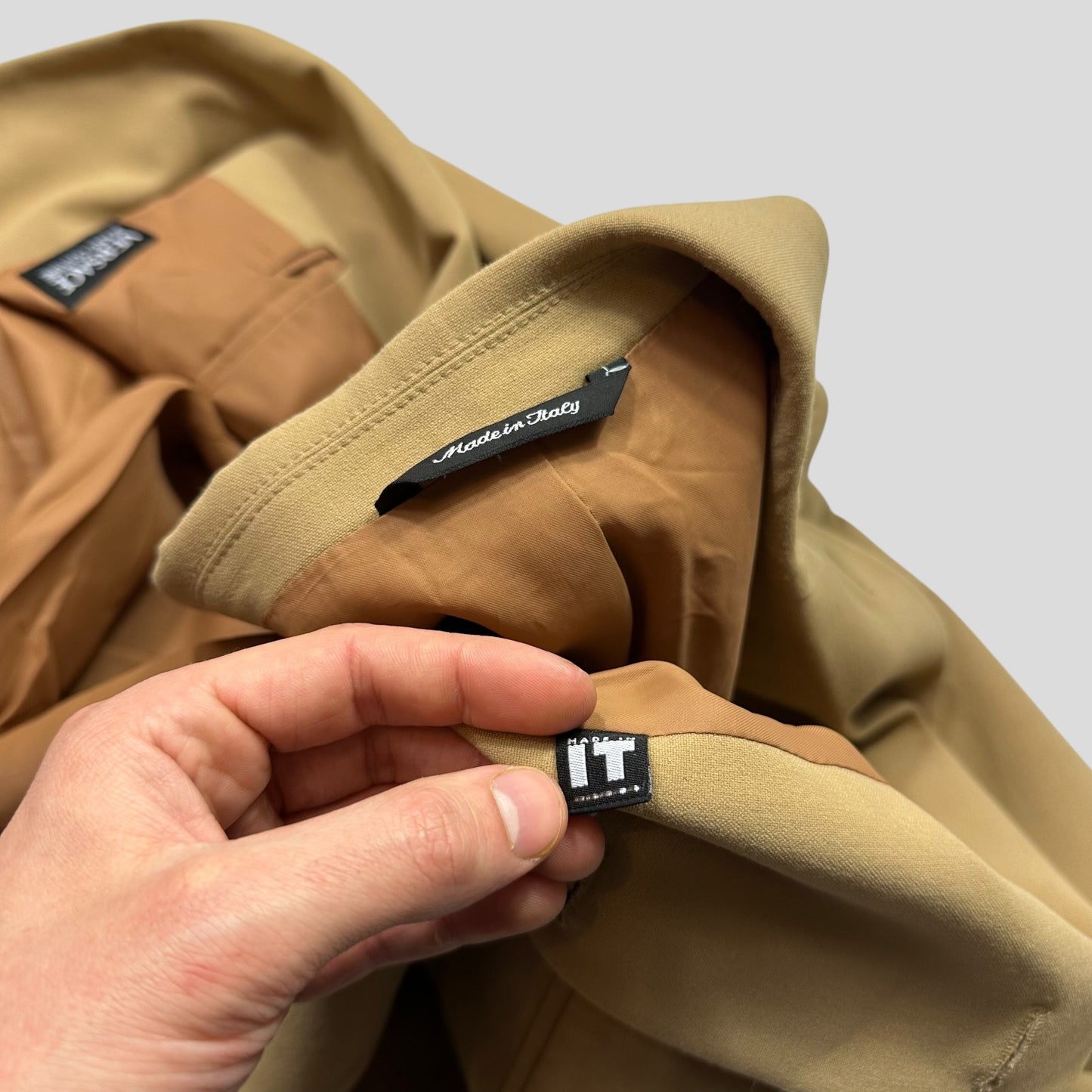 Versace Jeans Couture 00’s Camel Rayon Blazer Suit Jacket - IT50 (M/L)