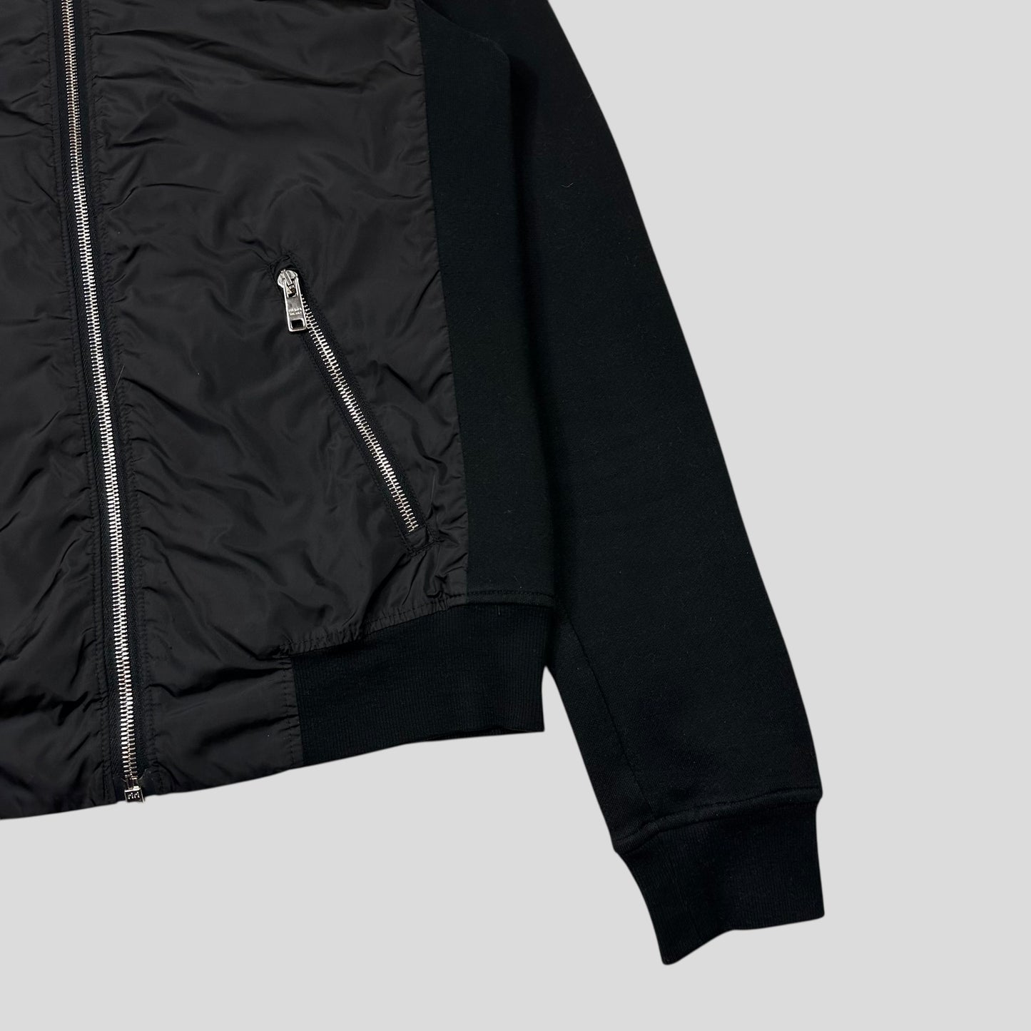 Prada Sport 2013 Minimalistic Nylon Panelled Moto Jacket - S