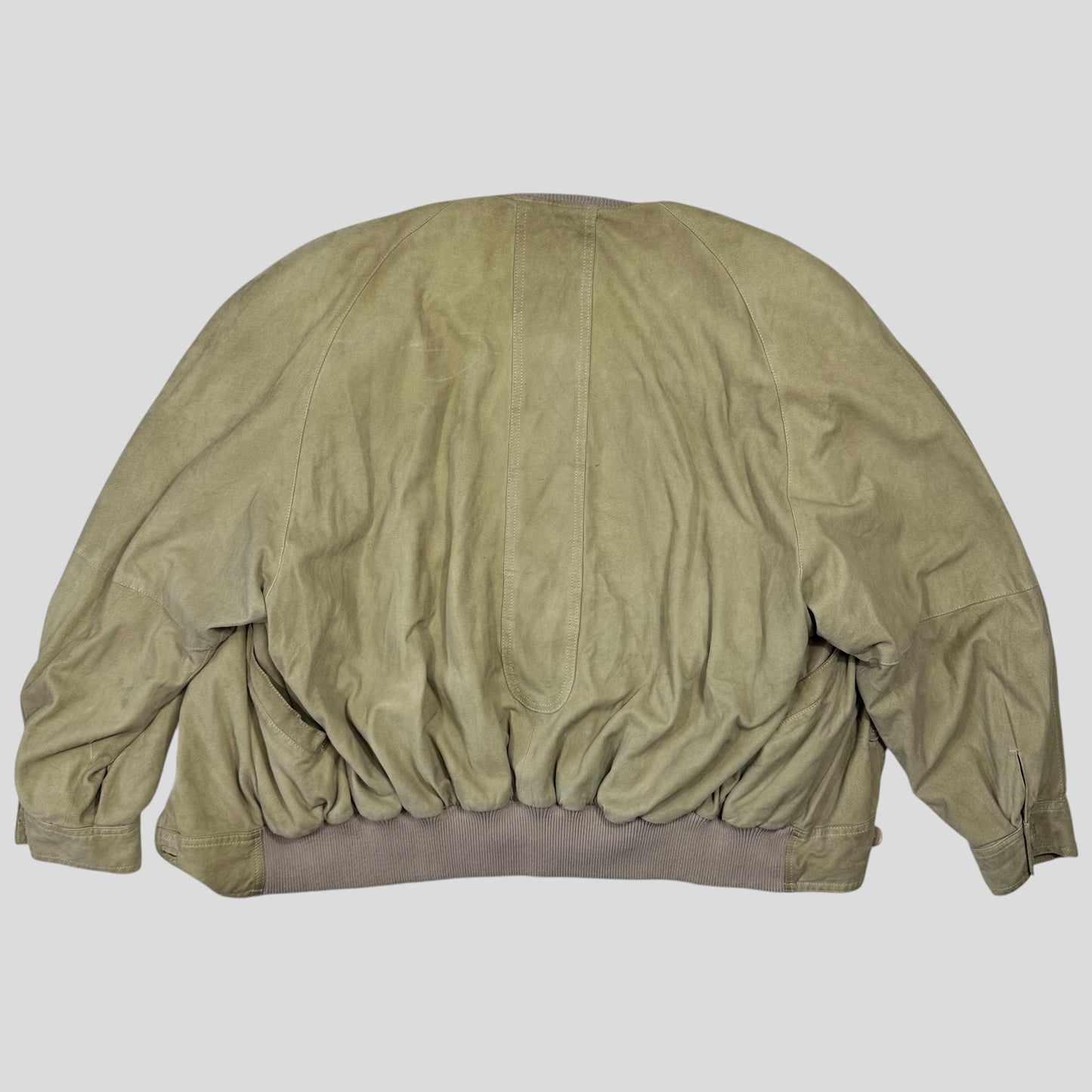 Gucci 1970’s Suede Leather Flannel Lined Flight Jacket - L
