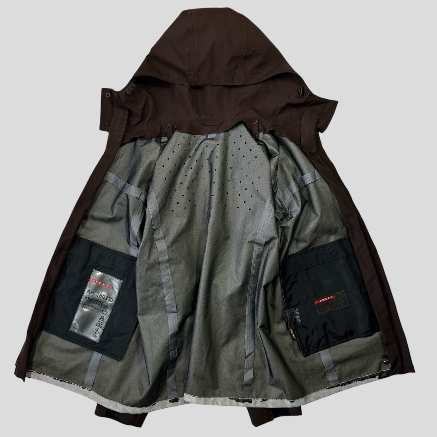 Prada Sport 2002 3 in 1 Brown Ventilated Goretex Technical Jacket - IT46