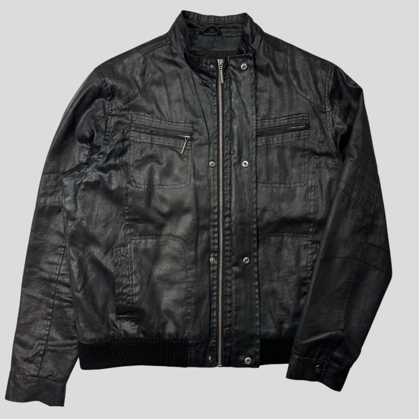 Kathrine Hamnett 00’s Poly Cotton Moto Bomber Jacket - M/L
