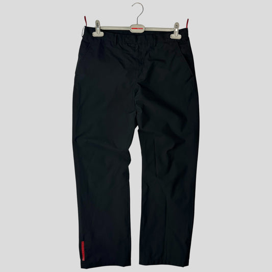 Prada Sport 00’s Goretex Black Mesh Lined Trousers - IT52
