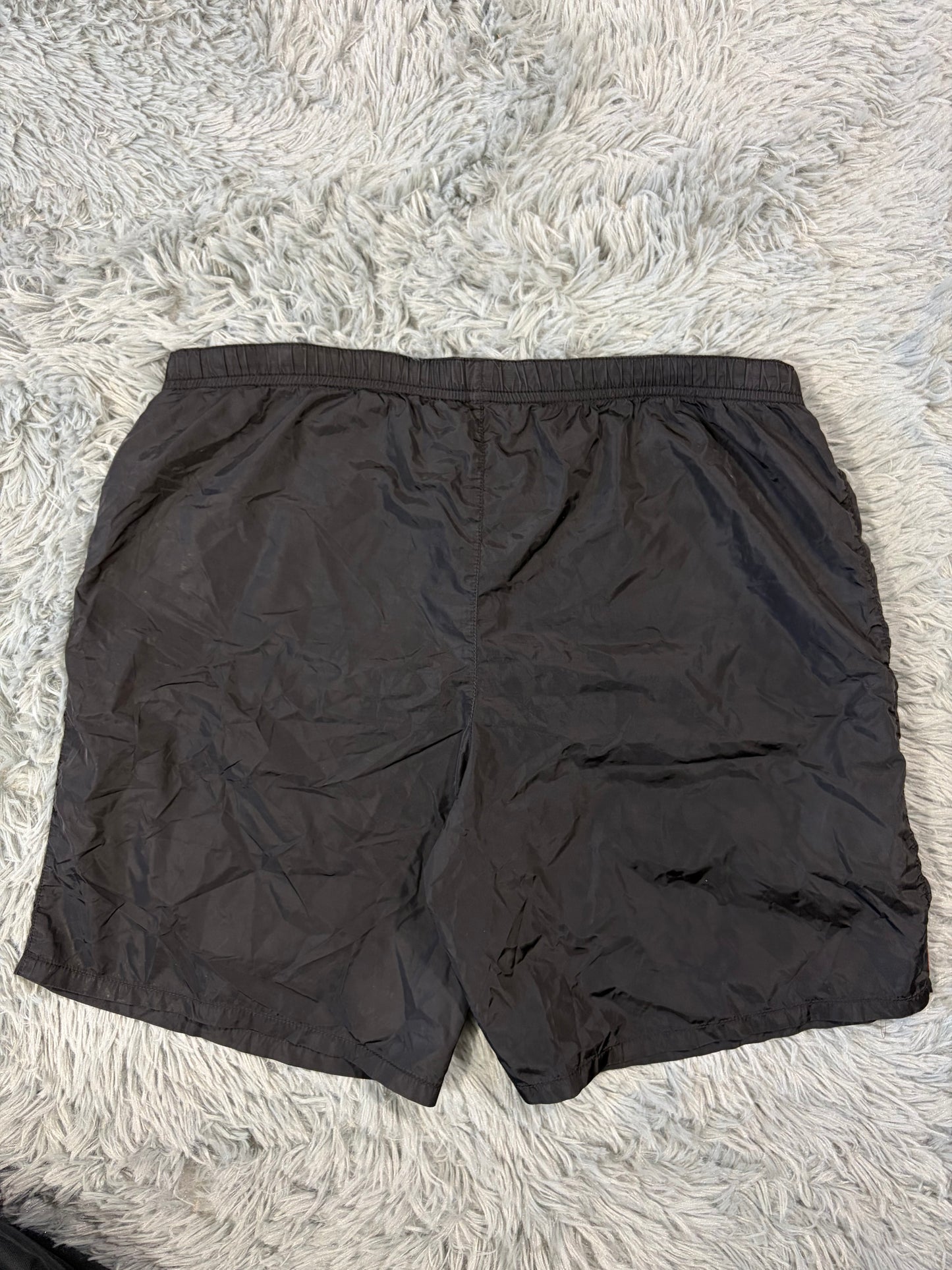 Prada Sport 2008 Black Nylon Red Tab Shimmer Shorts - IT48