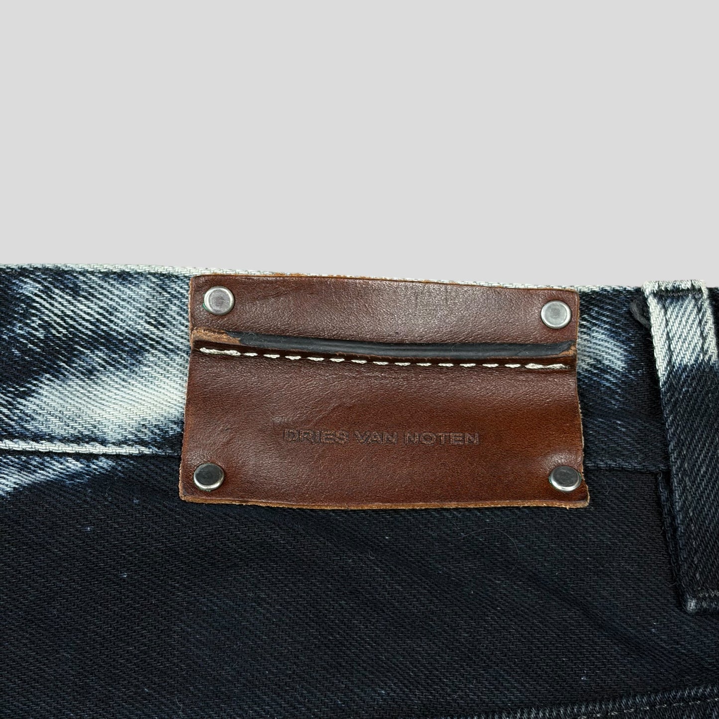 Dries Van Noten SS23 Pine Bleached Sublimation Baggy Jeans - 32-34