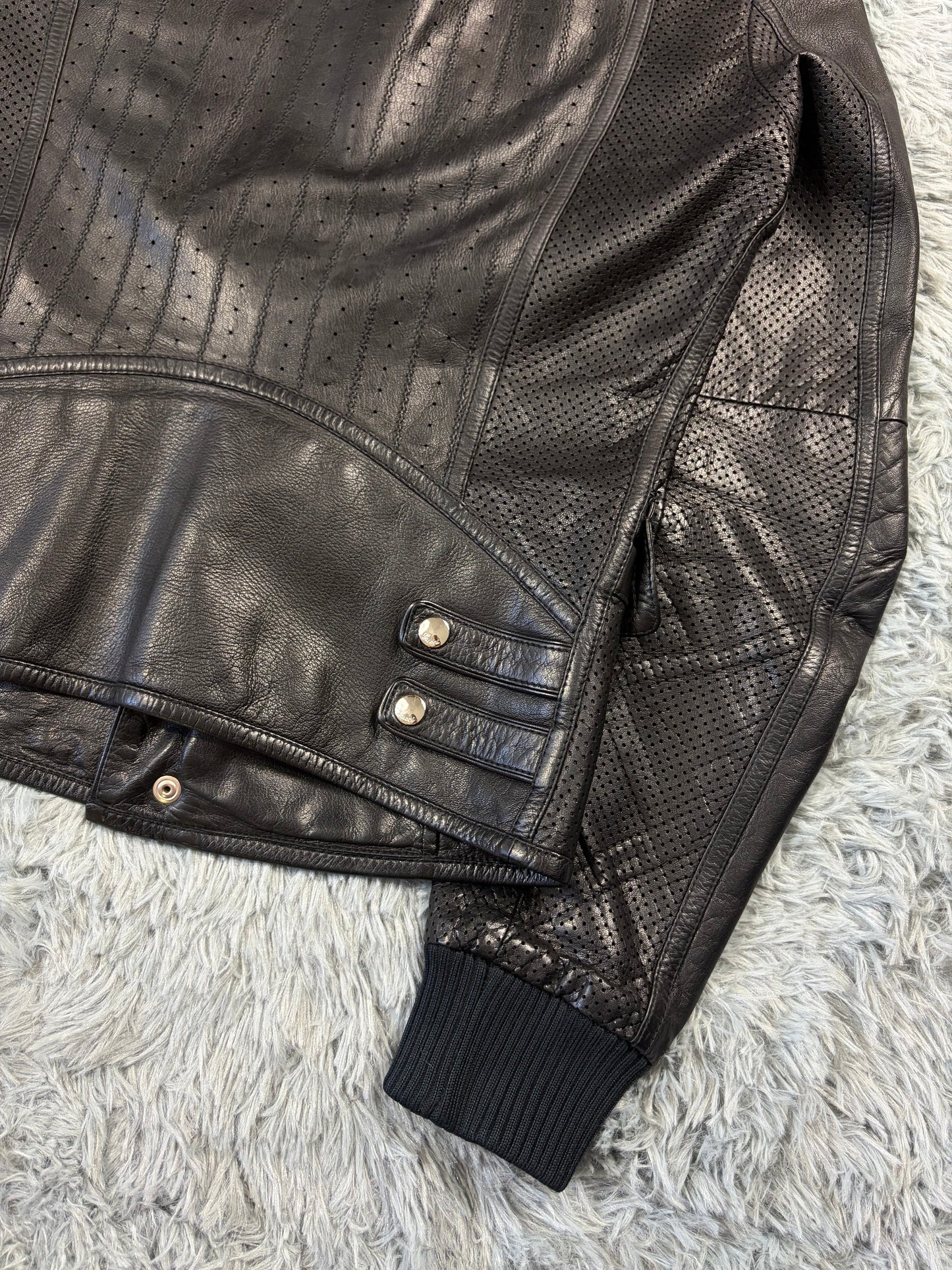 Gucci 00’s by Frida Giannini Perforated Leather Premium Biker Jacket - IT46