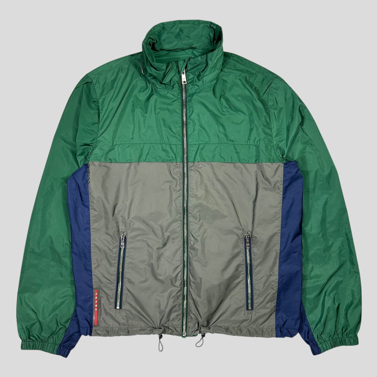 Prada 2017 Red Tab Tri-colour Nylon Windbreaker Jacket - IT50 (L)