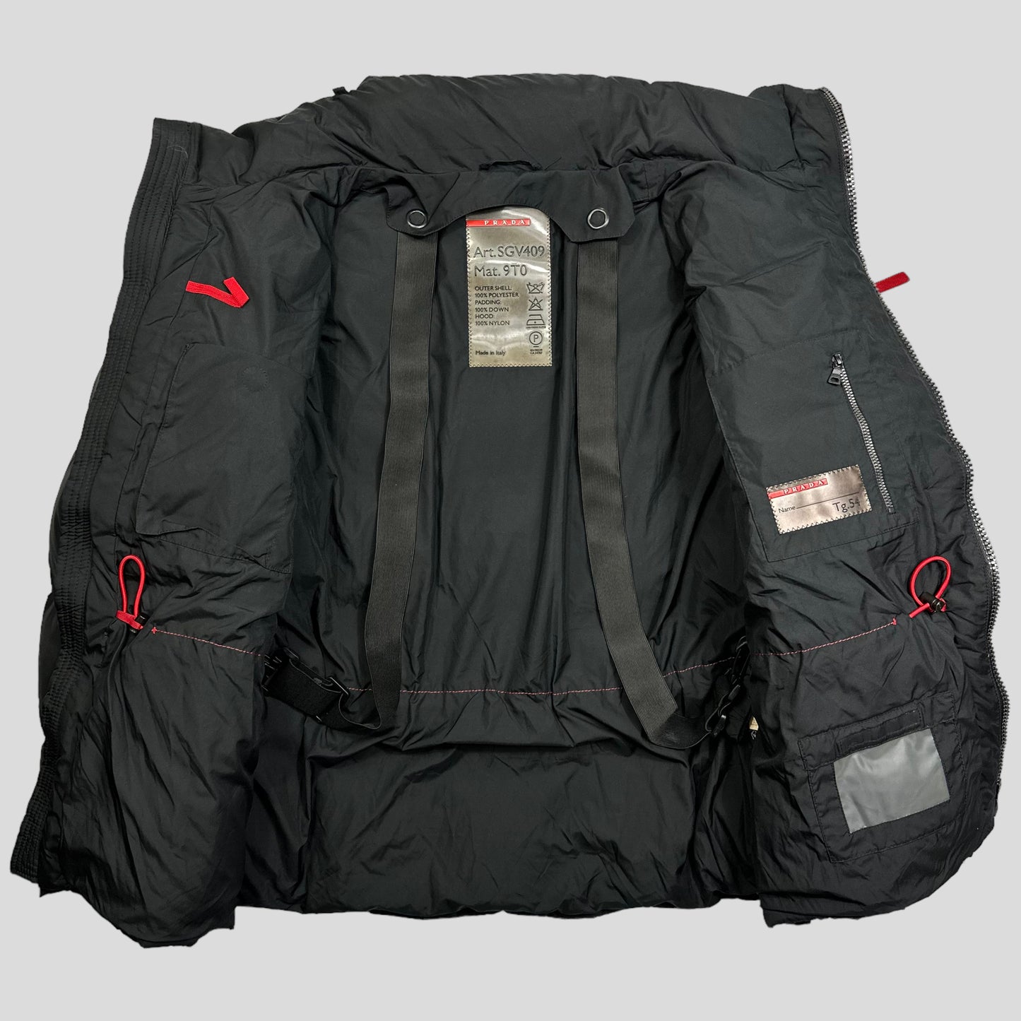 Prada Sport AW02 Backpack Square Down Puffer Jacket - IT54