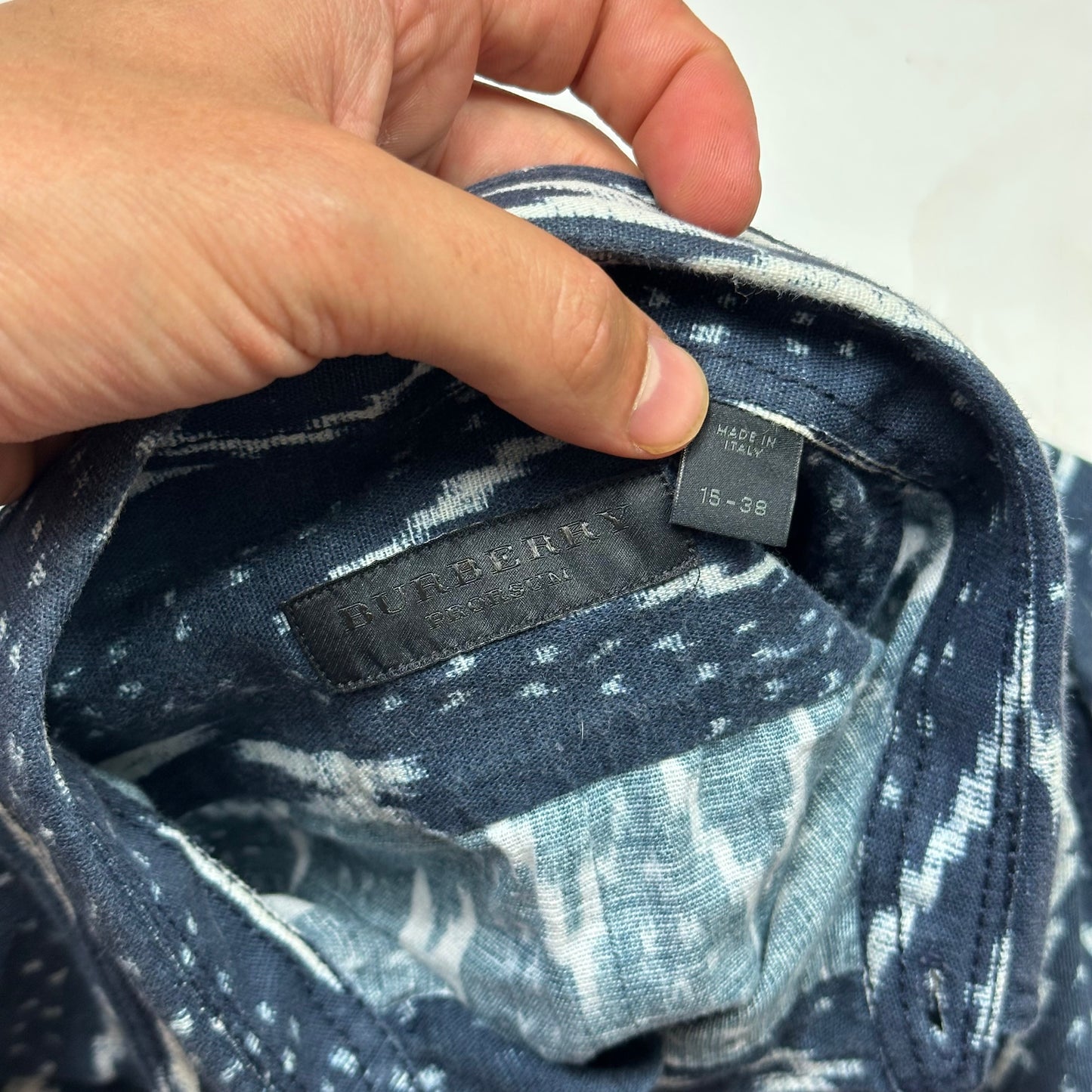 Burberry Prorsum 2012 Ikat Runway Print LS Boxy Shirt - S