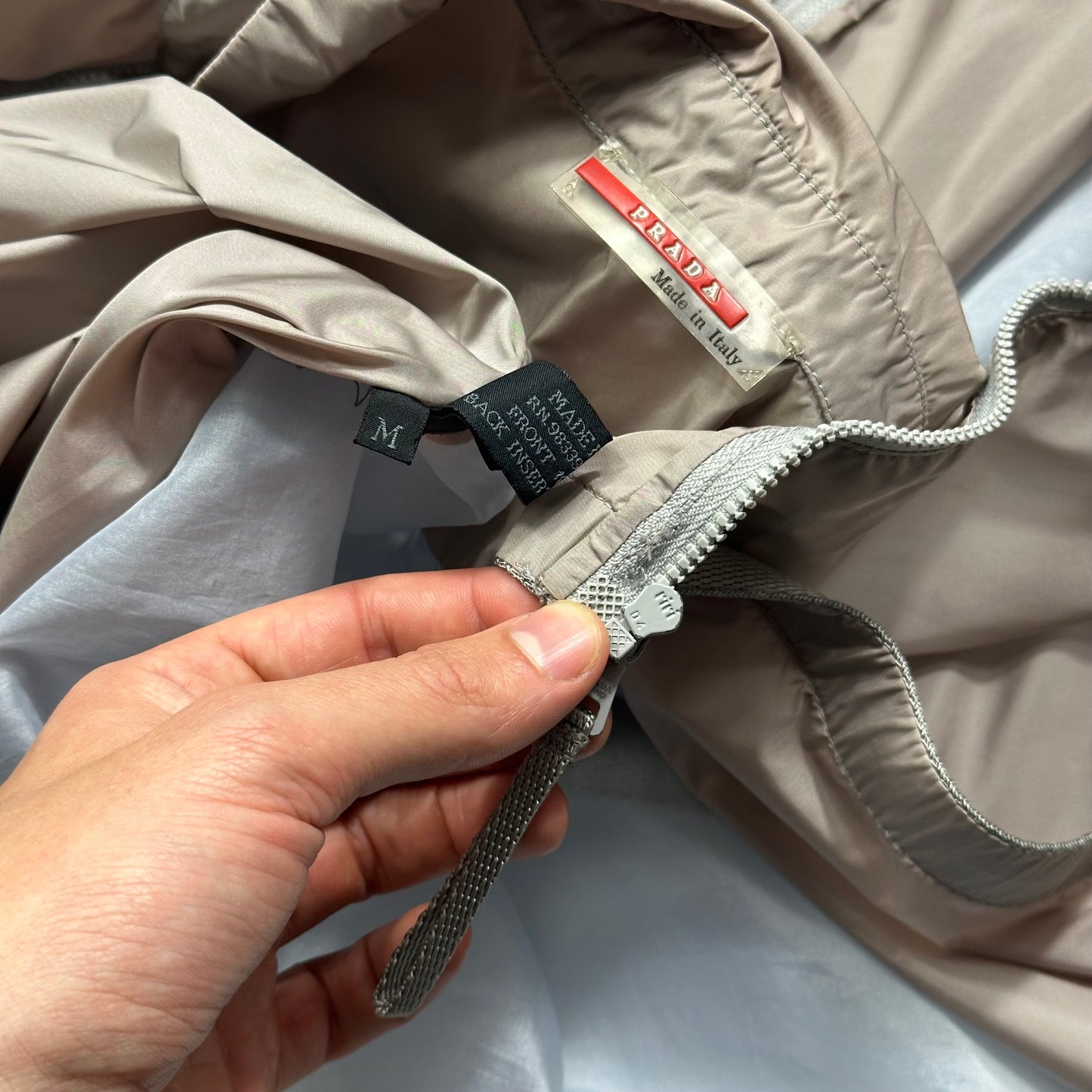 Prada Sport SS00 Transparent Panelled Gel Seam Nylon Shirt - M