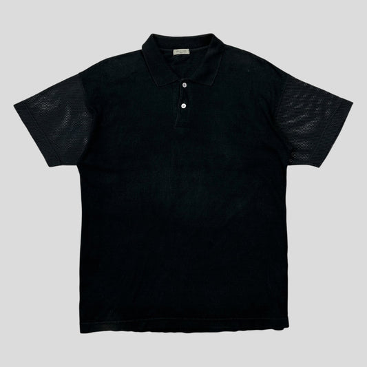Comme Des Garçons Homme 90’s Mesh Arm Short Sleeve Shirt - L