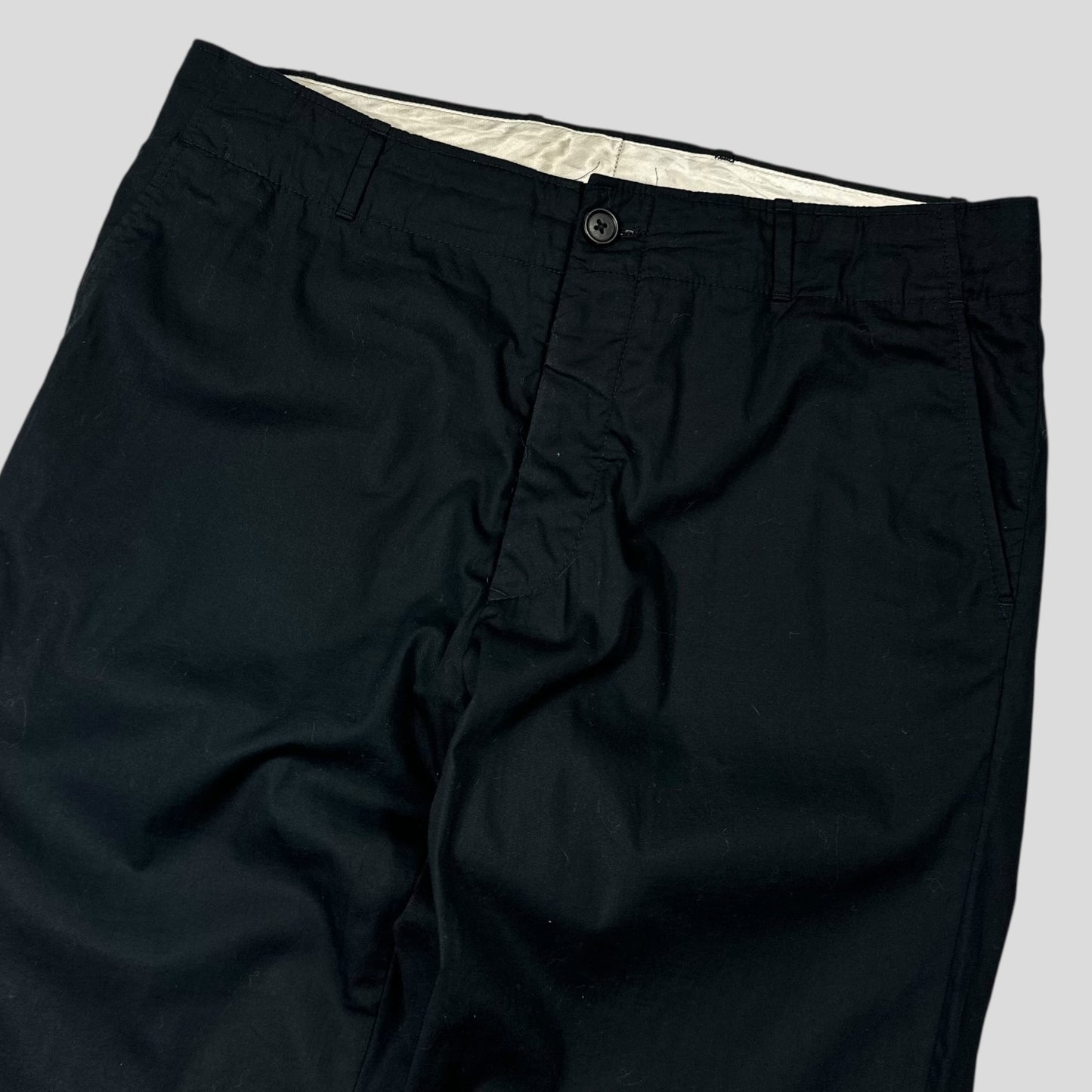 Miu Miu 2006 Minimalist Black Cotton Smart Trousers - IT48 (M)