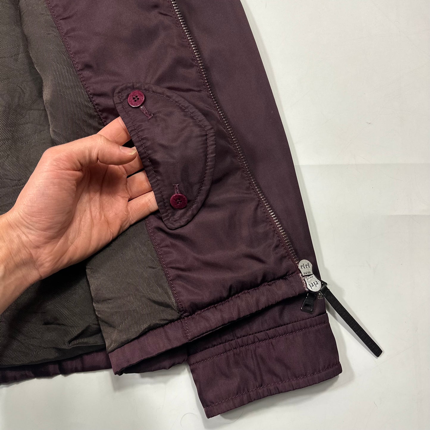 Prada 00’s Wine Nylon Modular Padded Work Jacket - L