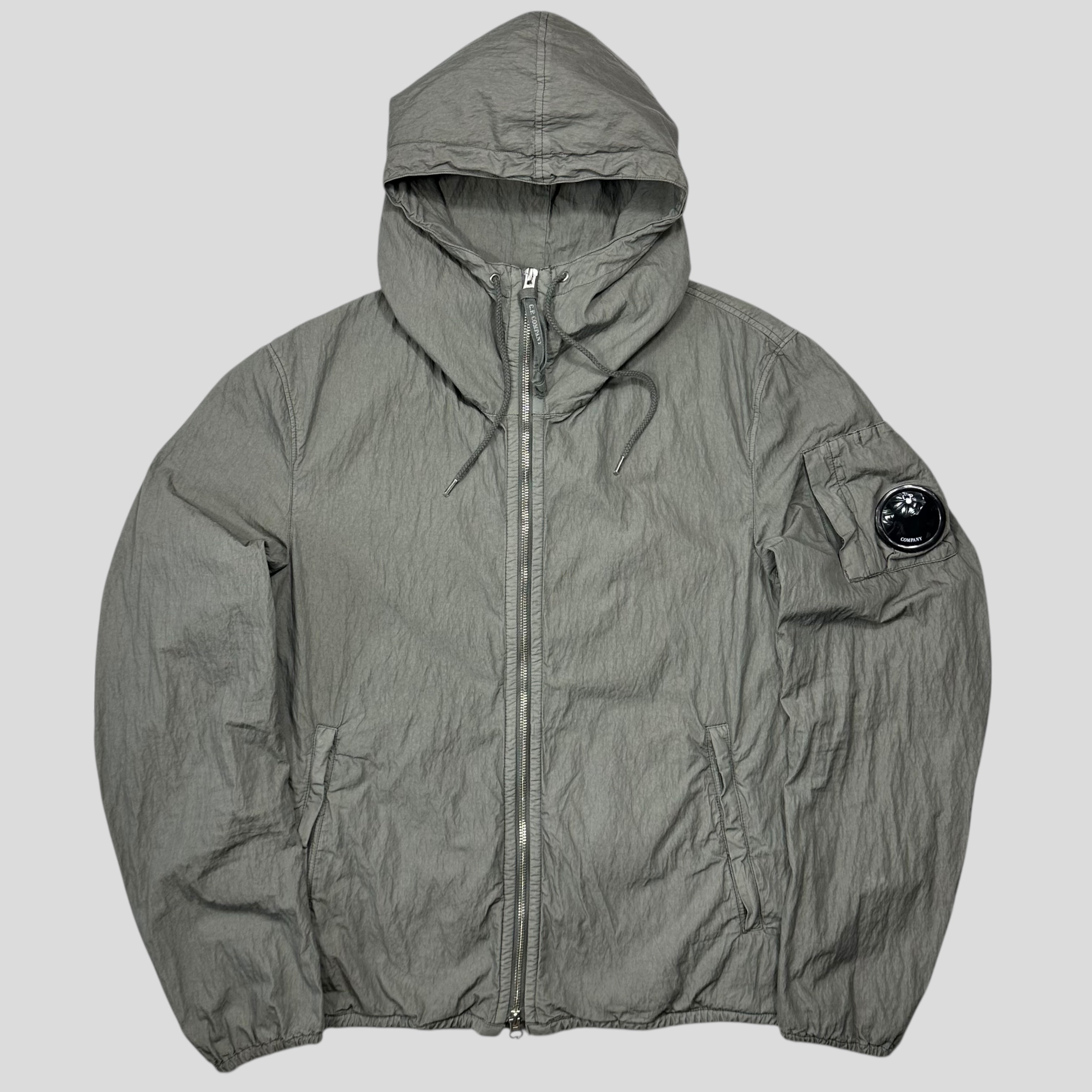 CP Company 00's Steel Grey Goggle Nylon Shimmer Jacket - IT48 (M