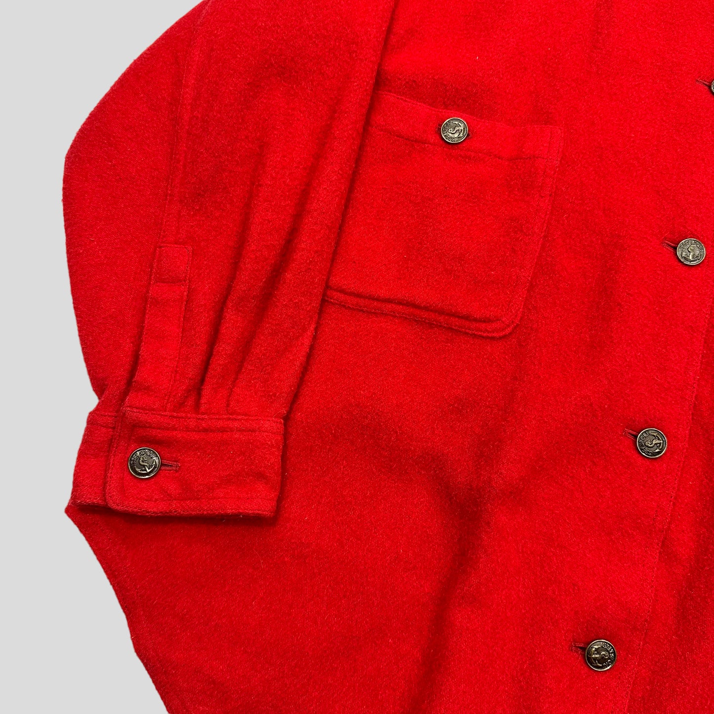 Issey Sport 70’s Heavy Wool Anchor Button Shirt - M/L