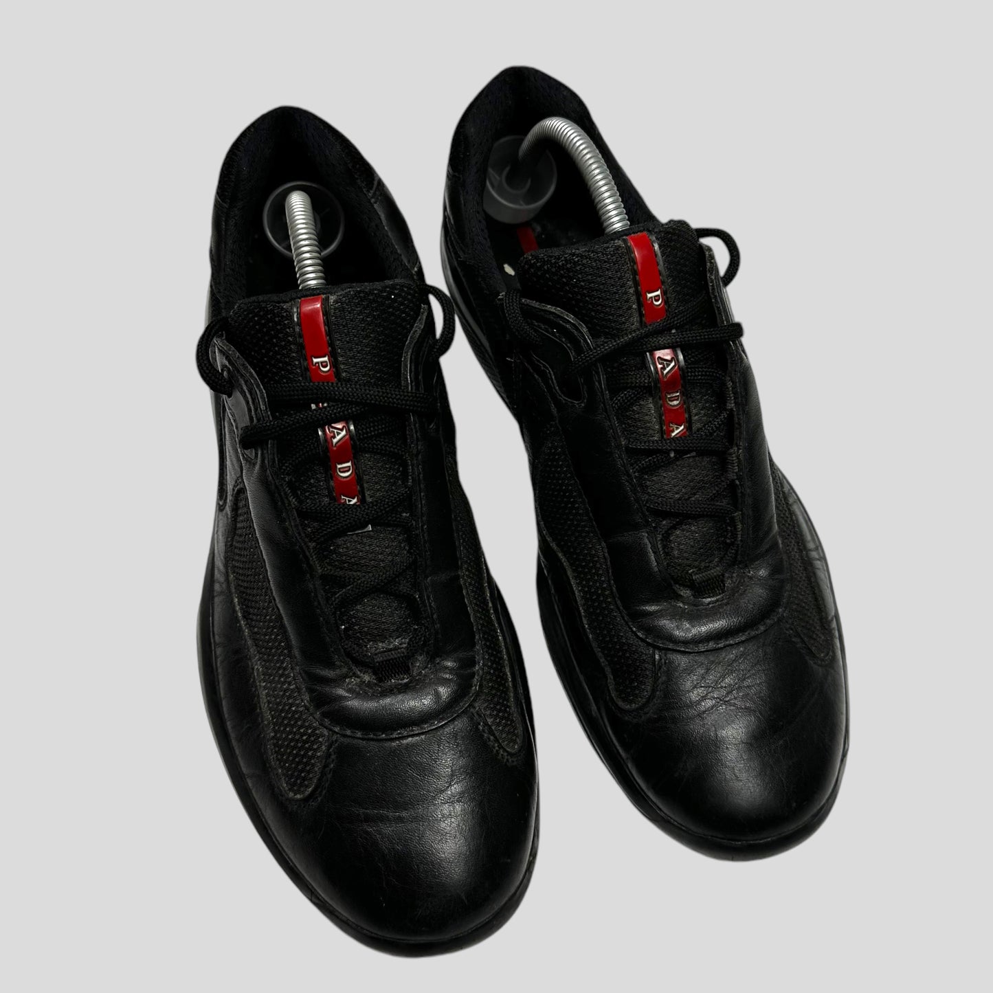 Prada Americas Cups Triple Black Leather - UK9/9.5