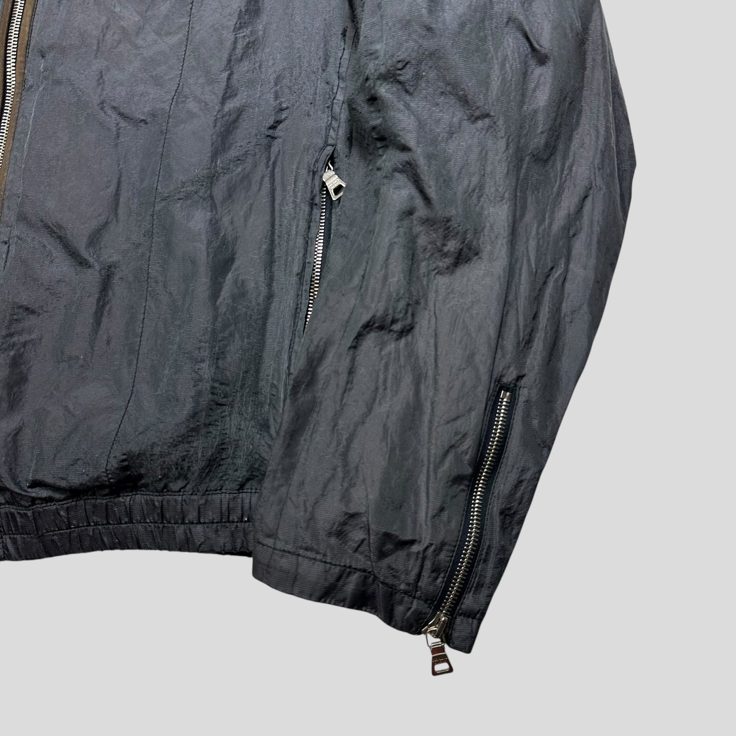 Prada Sport 00’s Metal Nylon + Leather Moto Biker Jacket - IT52 (M)