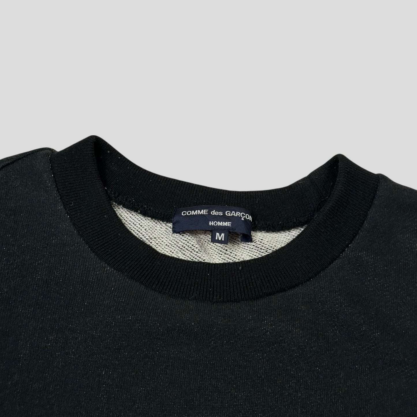 Comme Des Garçons Homme 2007 Asymmetrical Wool Panelled Sweatshirt -  M/L