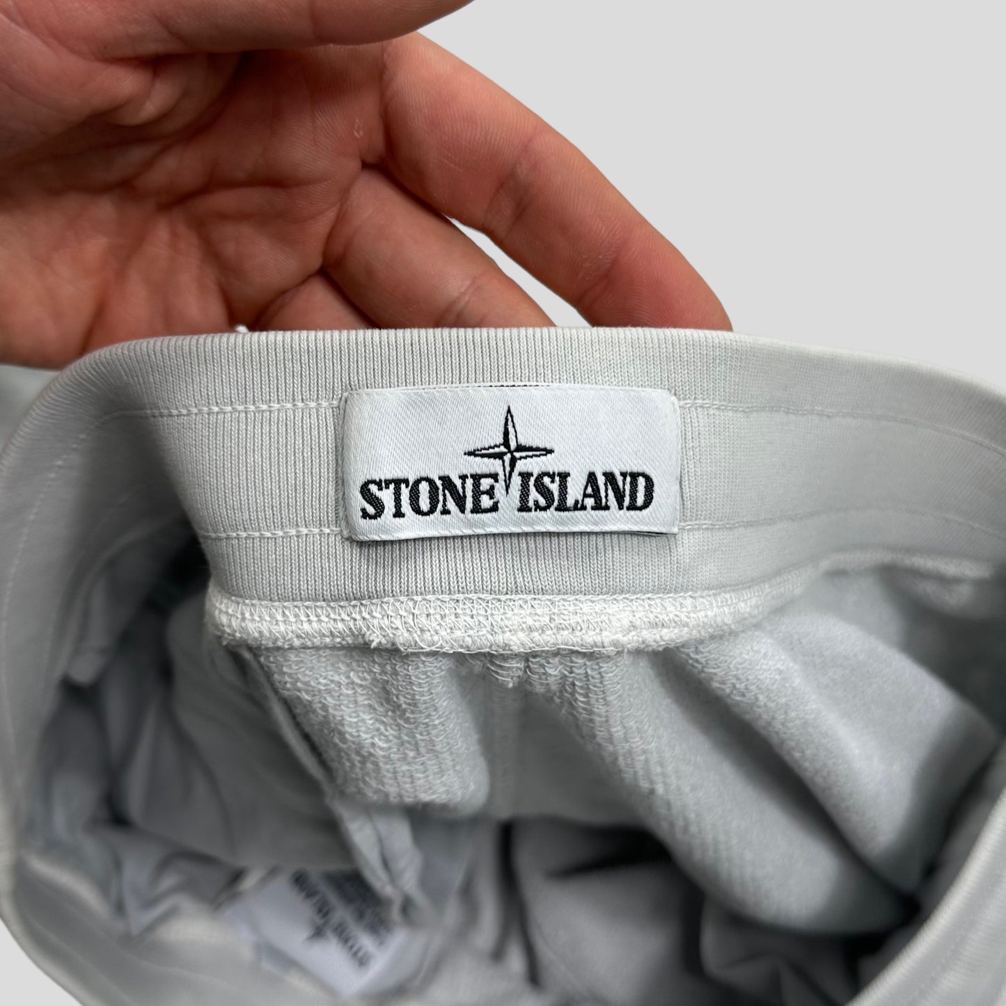 Stone Island Light Grey Cotton Jogger Shorts - 28-33