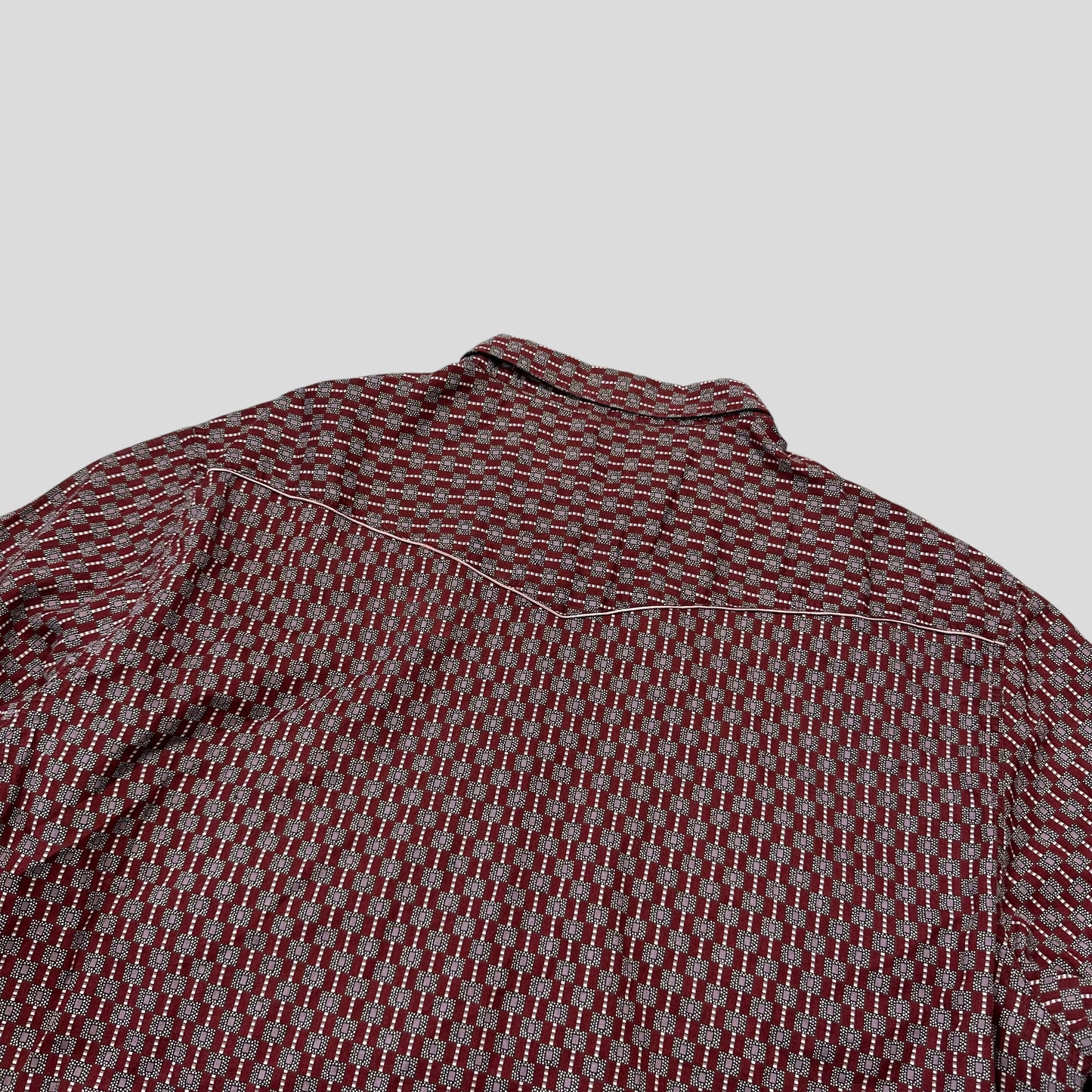 Miu Miu 00’s Western Cowboy Geometric Print Shirt - M/L