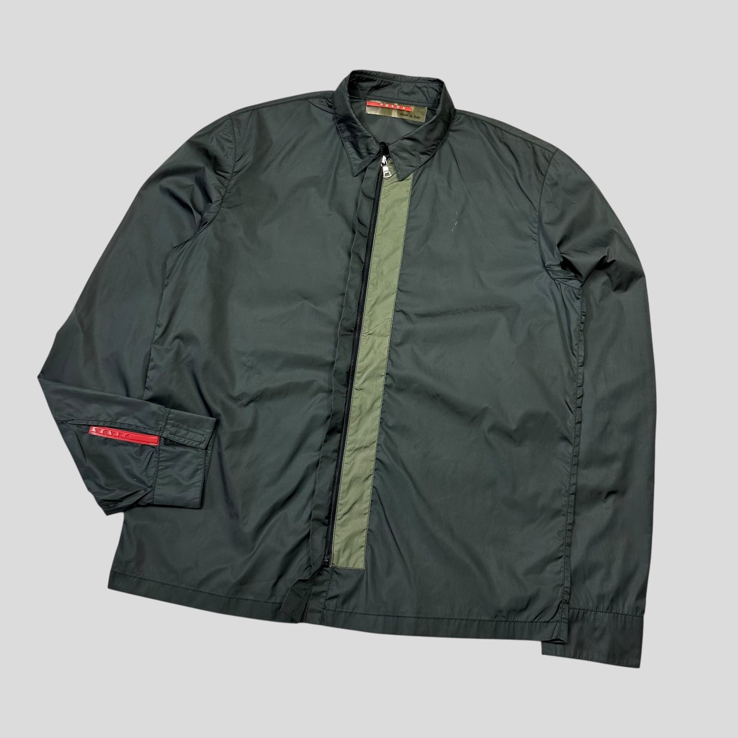 Prada Sport 1999 Nylon Panelled Zip-up Shirt - S/M