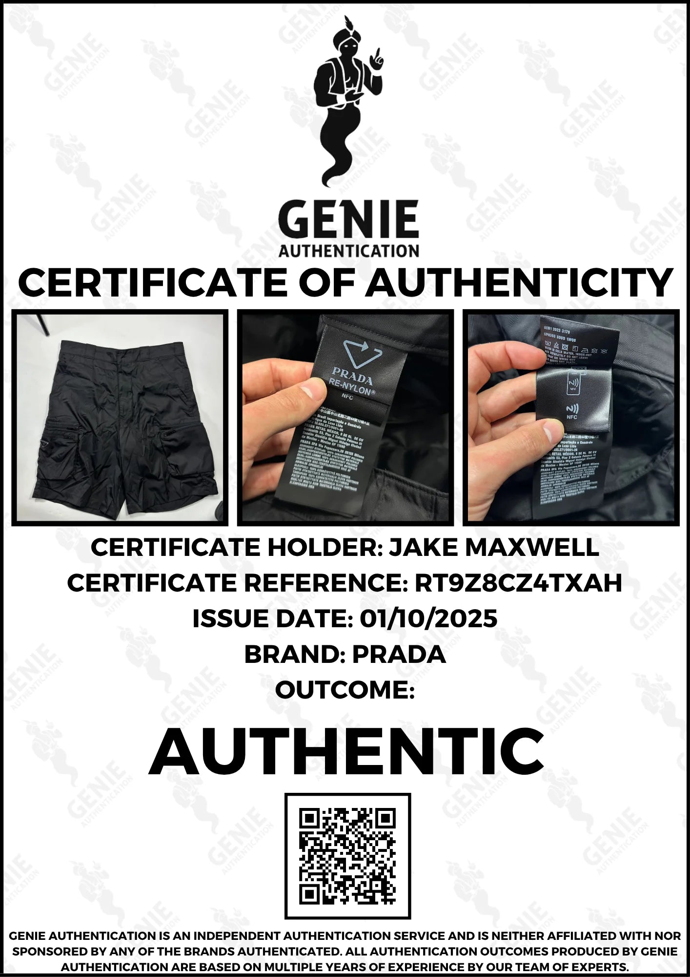 Prada 2023 Re-nylon Plaque Logo Bermuda Cargo Shorts - L