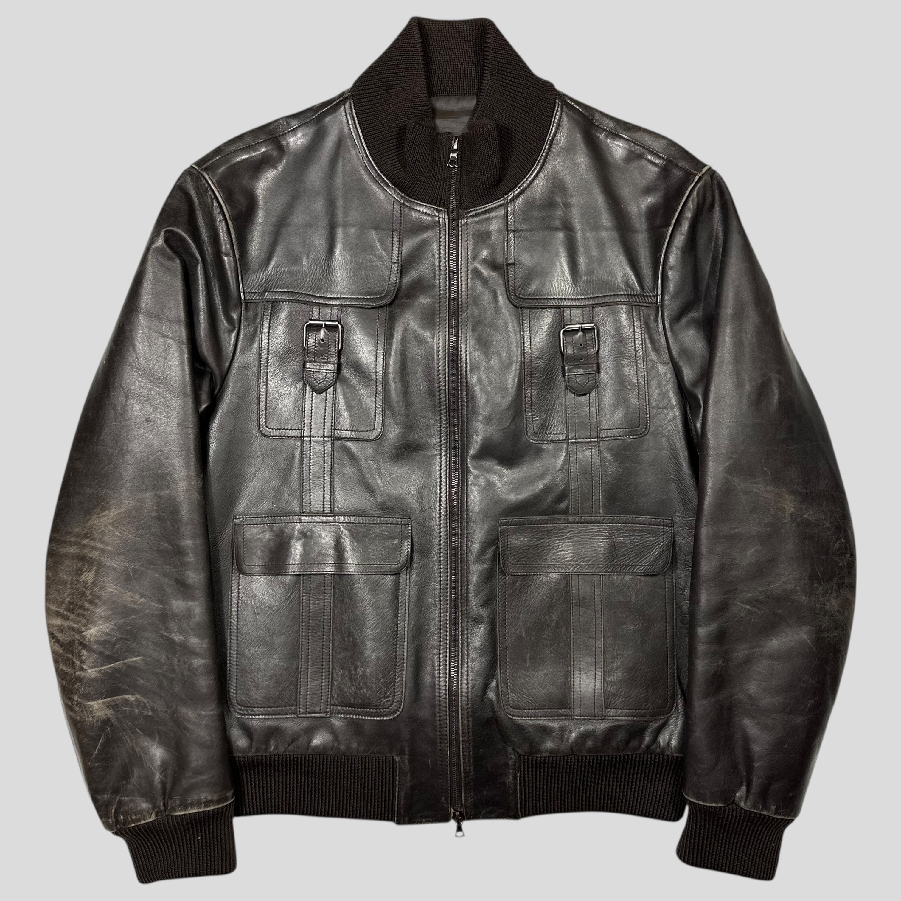 00aw Neil barrett lamb leather jacket Neil Barrett 00's