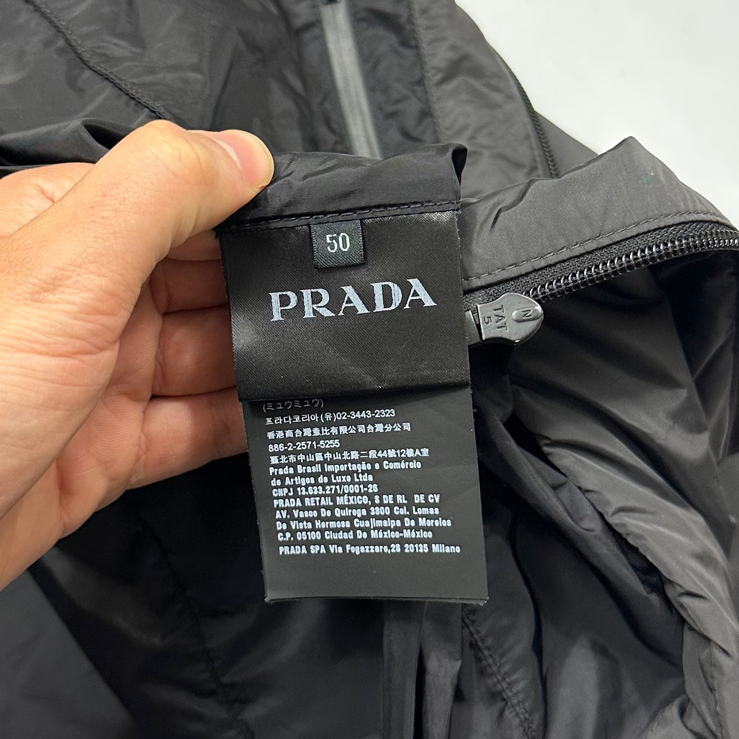 Prada Milano 2019 Laminated Nylon Padded Jacket - L