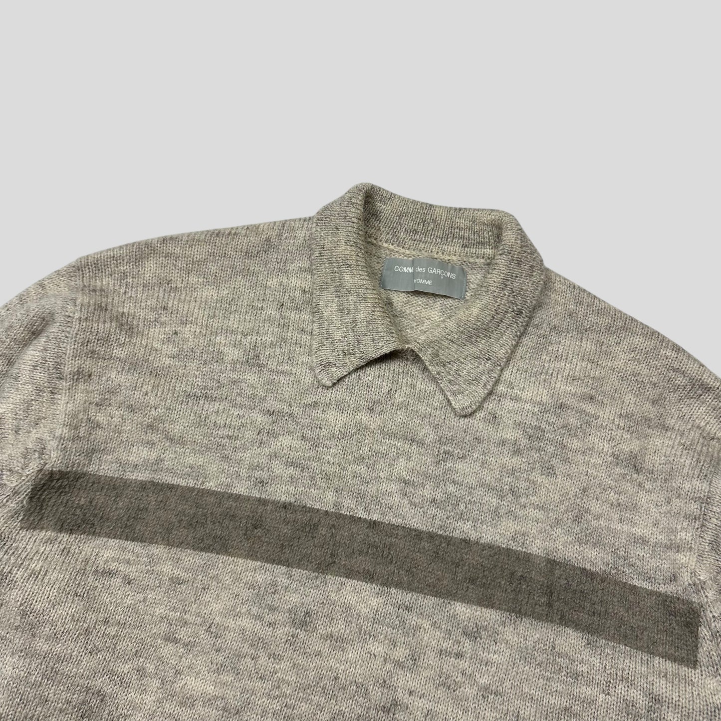 Comme Des Garçons 1995 Homme Striped Wool Collared Cardigan - M