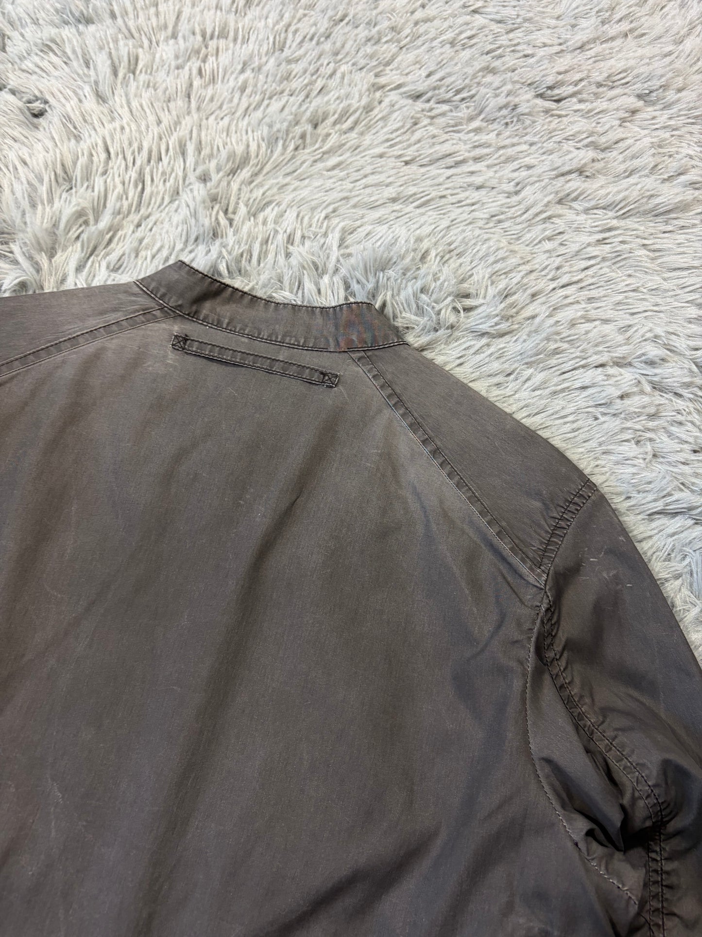 Prada Sport 00’s Ventilated Tela Patina Nylon Acrylic Biker Jacket - S/M
