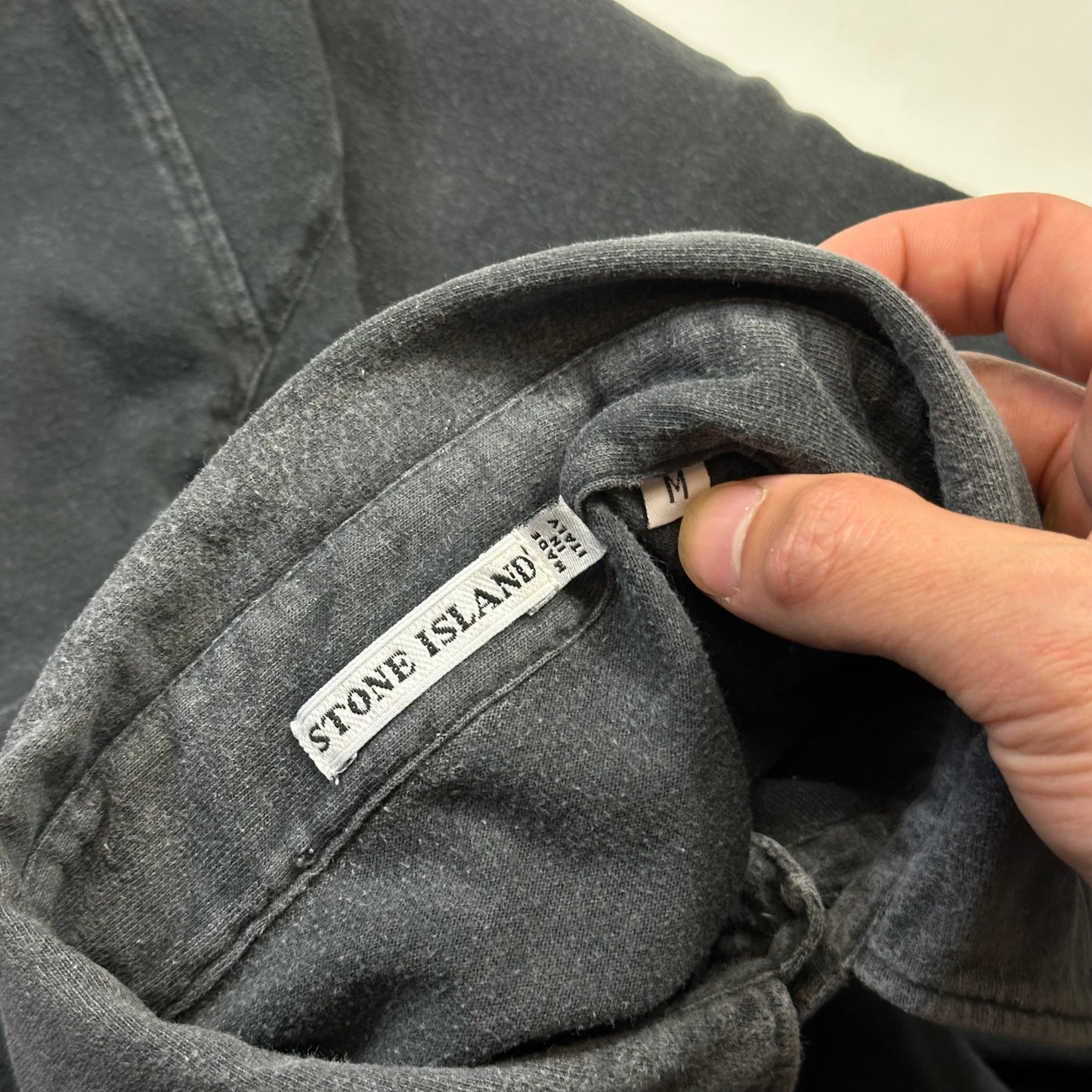 Stone Island 1999 Heavy Cotton Spellout Carpenter Shirt - M (L)