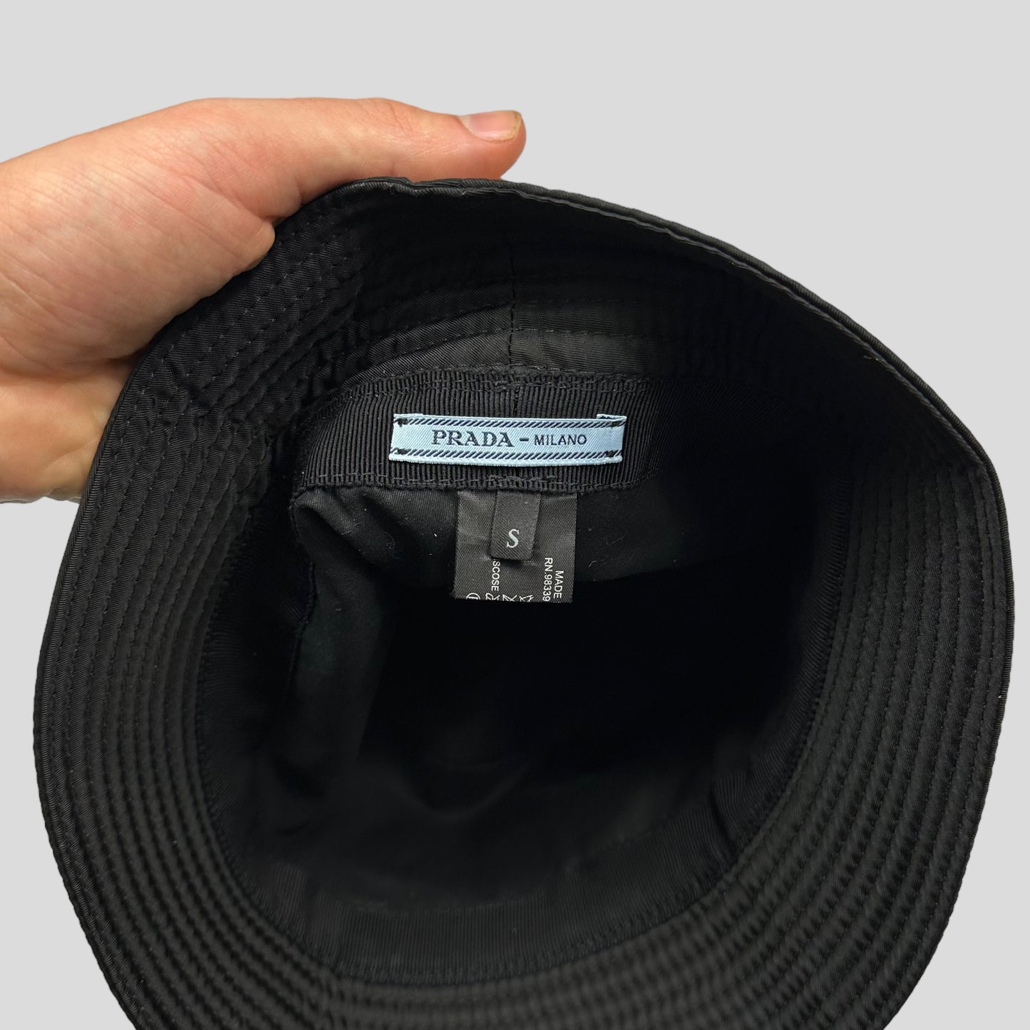 Prada Milano 2018 Nylon Bucket Hat + Dustbag - S
