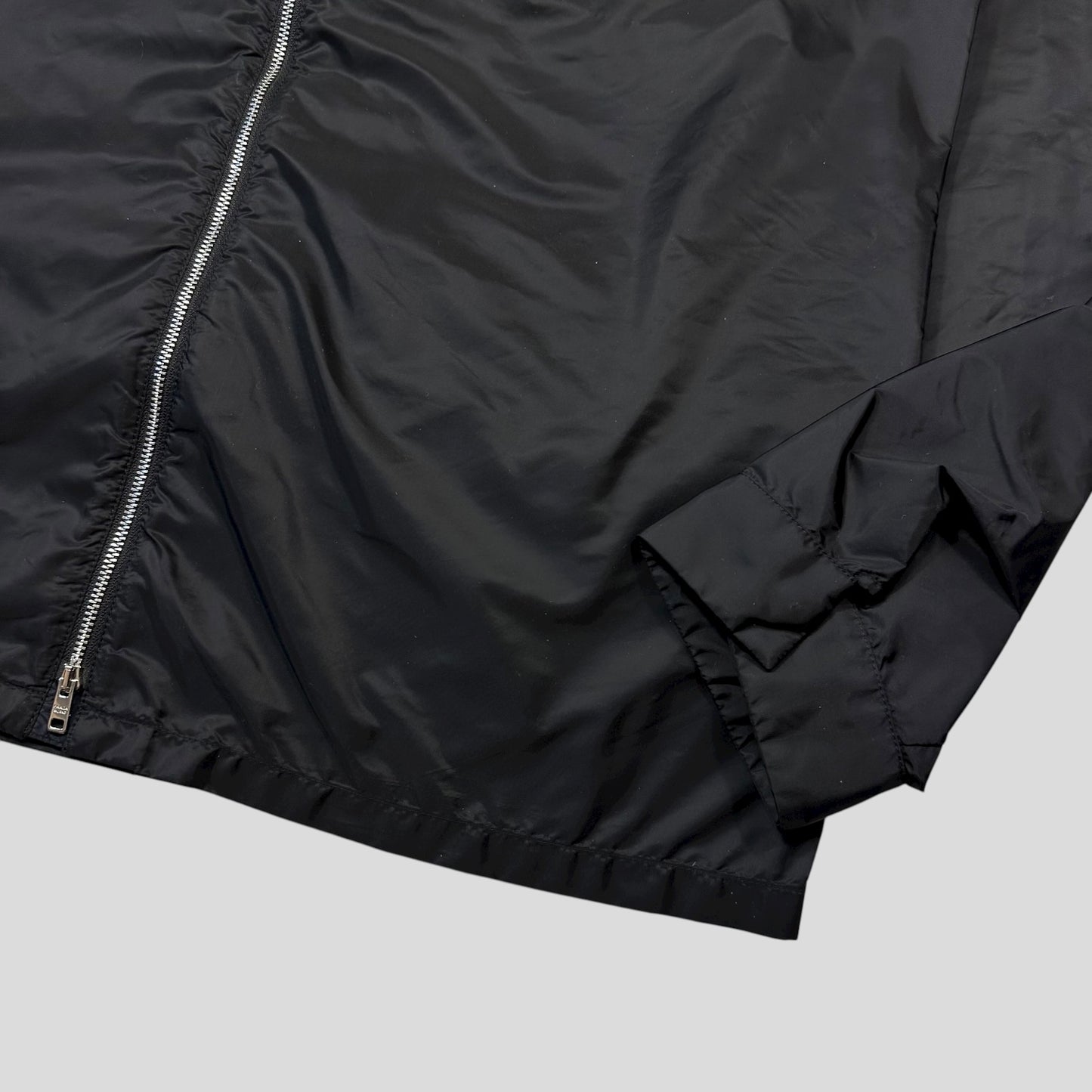 Prada 2018 Rubber Race Logo Nylon Blouson Overshirt Jacket - M/L