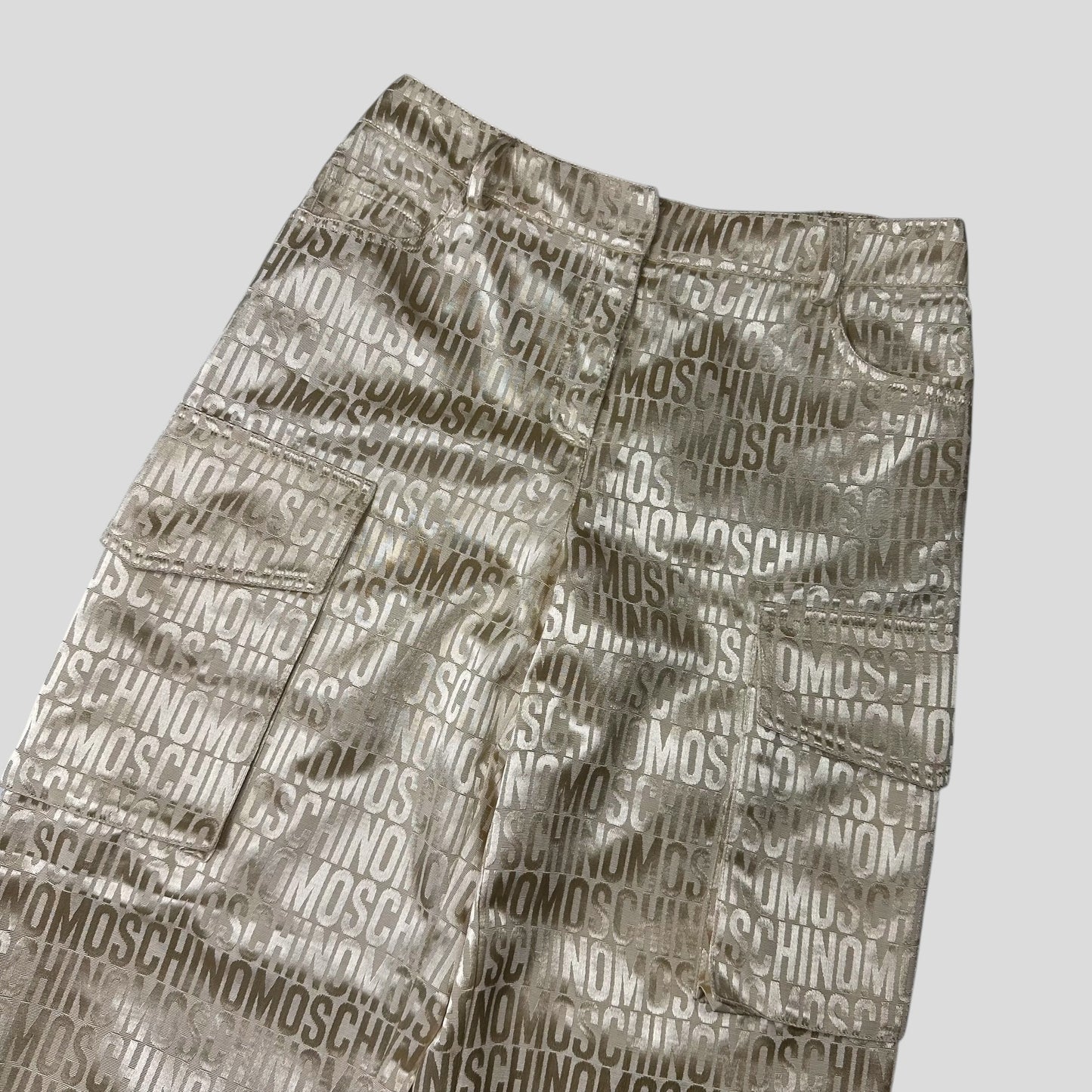 Moschino Couture 2023 Monogram Bomber Jacket + Cargo Trouser Set - IT40