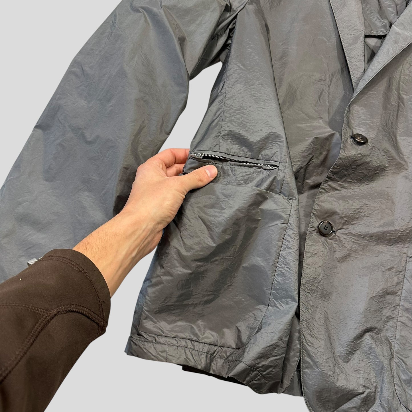 Prada Sport 2014 Nylon PU Shimmer Blazer Jacket - IT54 (L)
